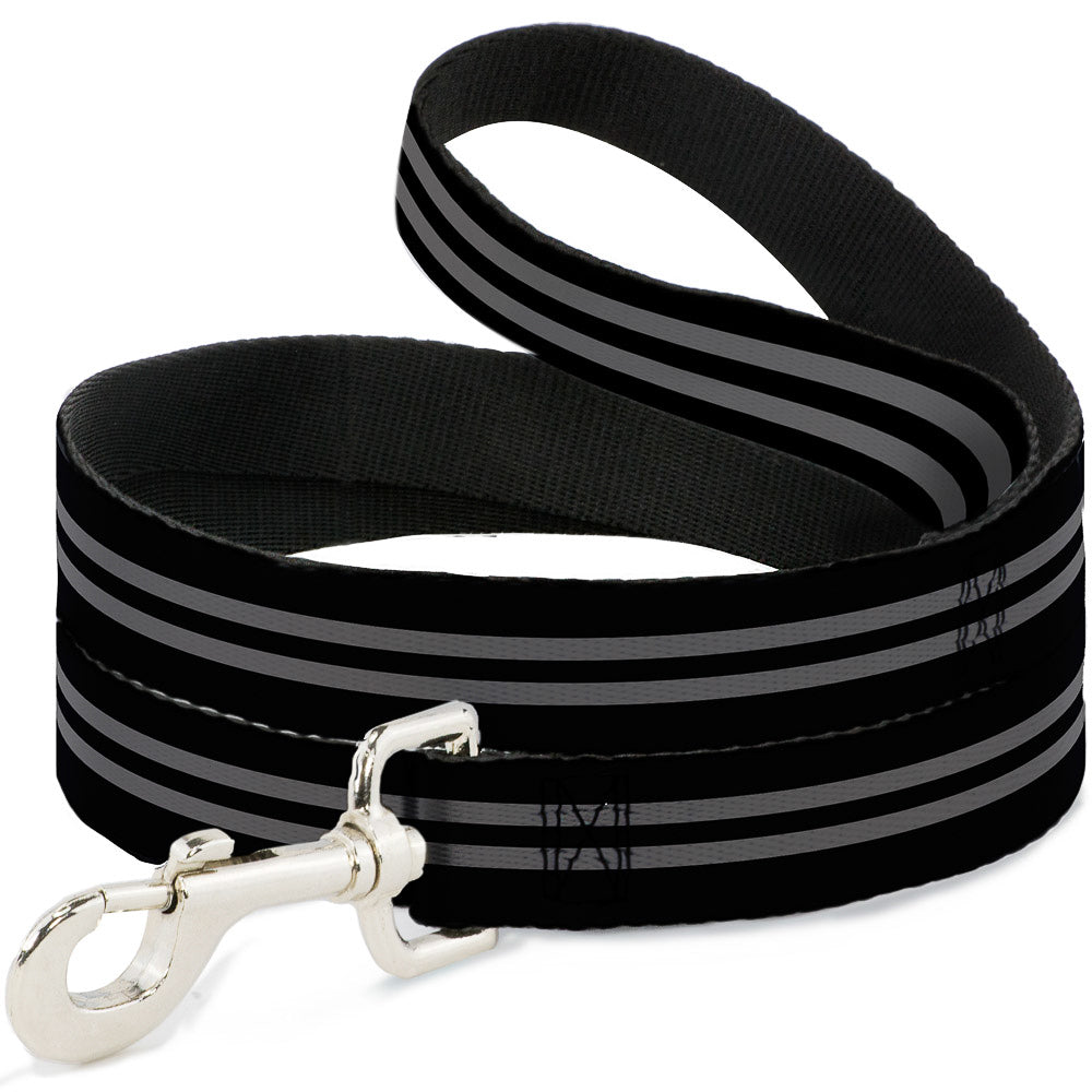 Dog Leash - Stripe Black/Gray Dog Leashes Buckle-Down