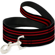 Dog Leash - Stripe Black/Red Dog Leashes Buckle-Down
