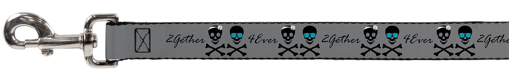 Dog Leash - 2gether 4ever Skulls Dog Leashes Buckle-Down