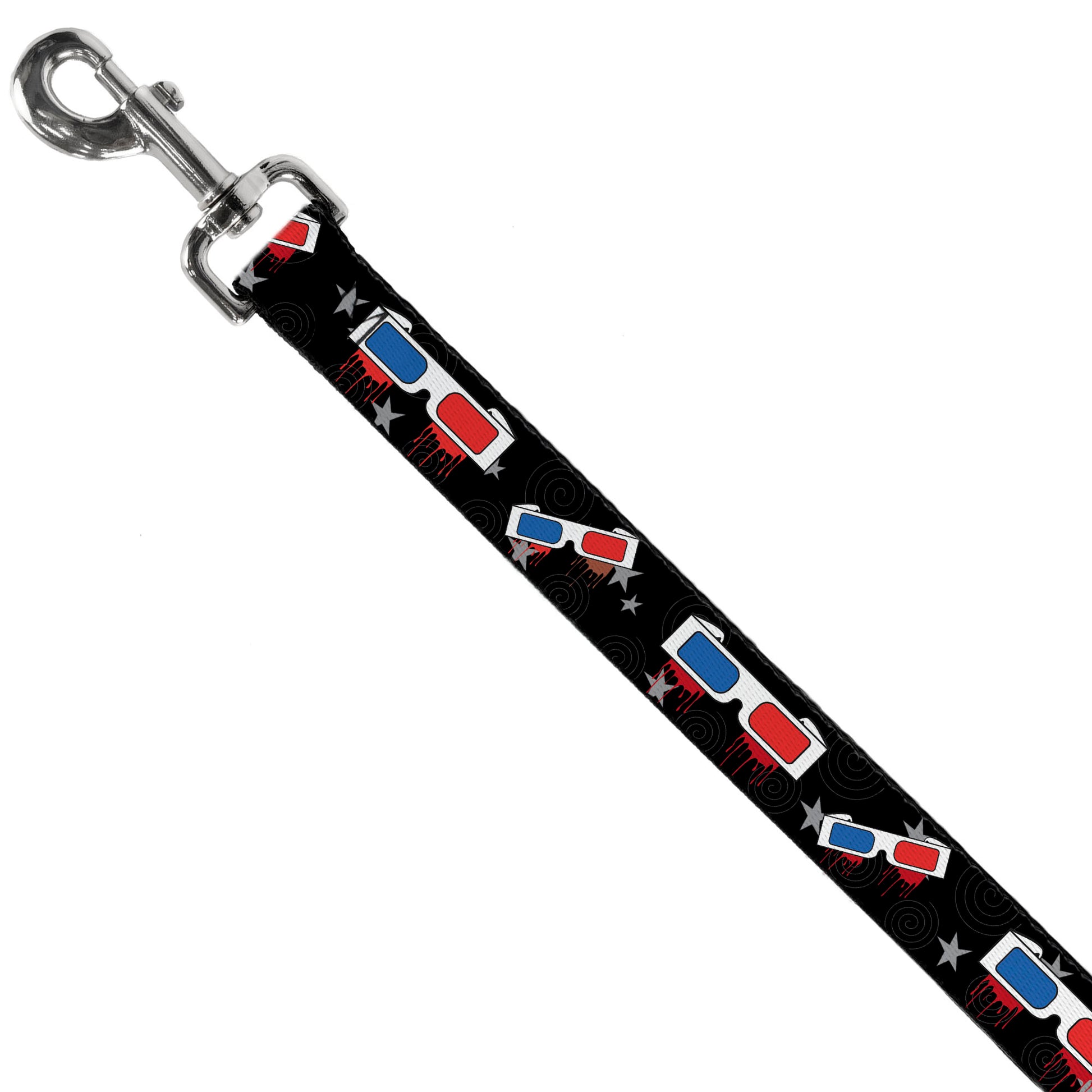 Dog Leash - 3-D Glasses Dripping w/Stars Dog Leashes Buckle-Down
