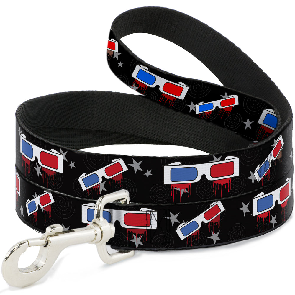 Dog Leash - 3-D Glasses Dripping w/Stars Dog Leashes Buckle-Down