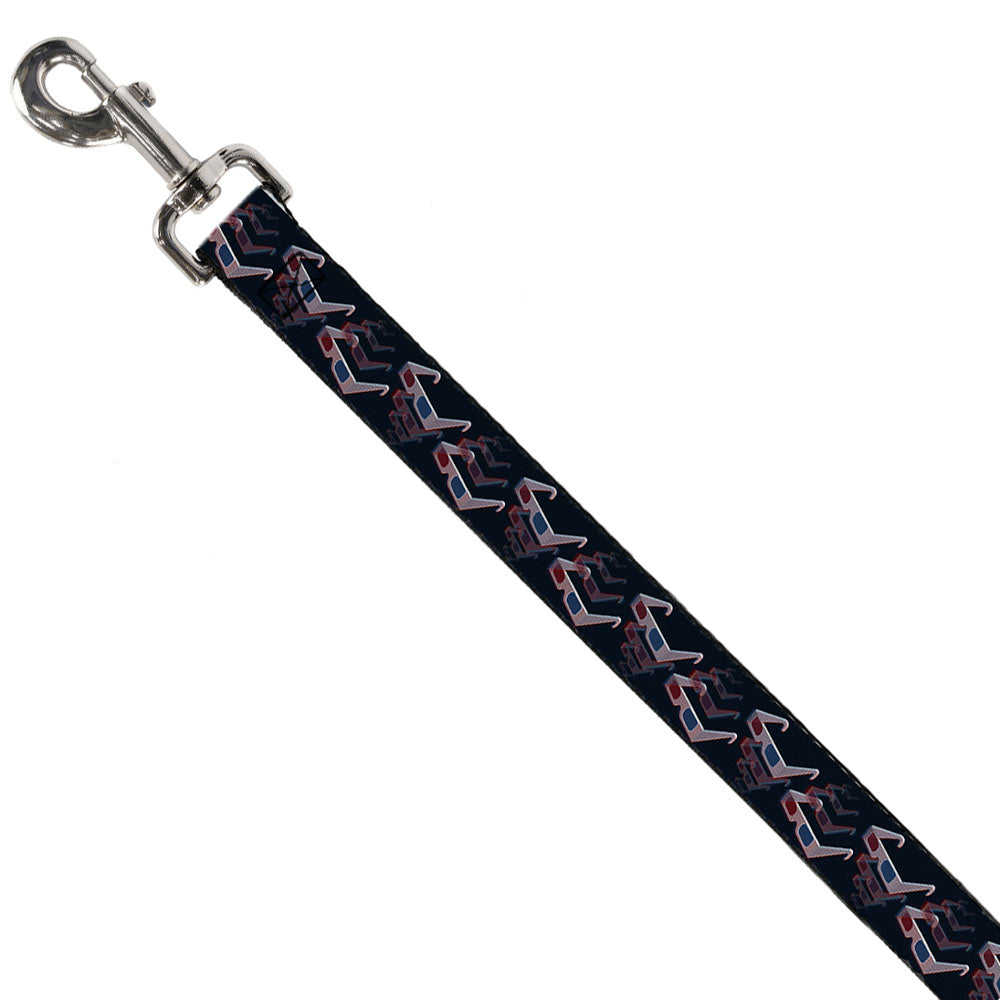 Dog Leash - 3-D Glasses Black Dog Leashes Buckle-Down
