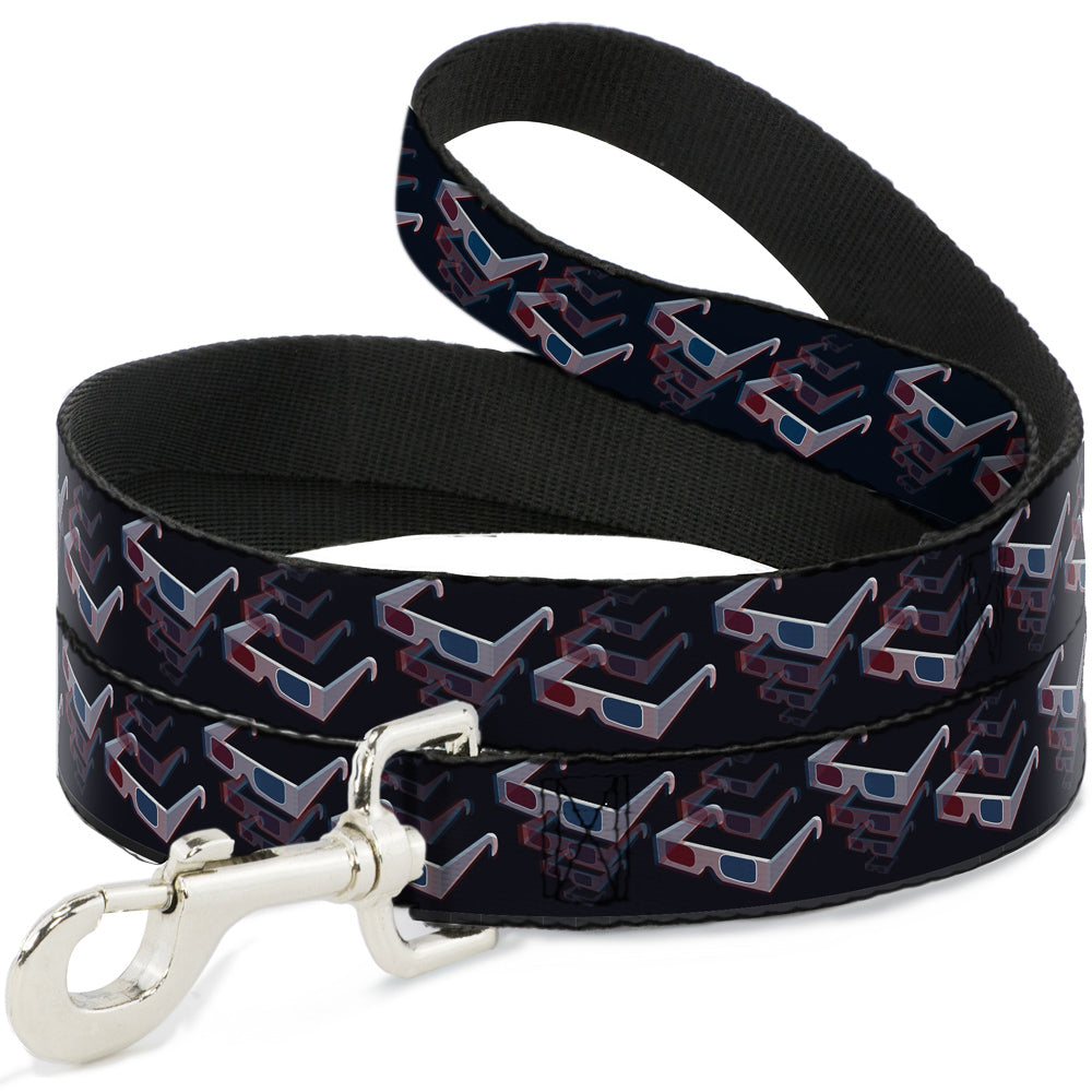 Dog Leash - 3-D Glasses Black Dog Leashes Buckle-Down