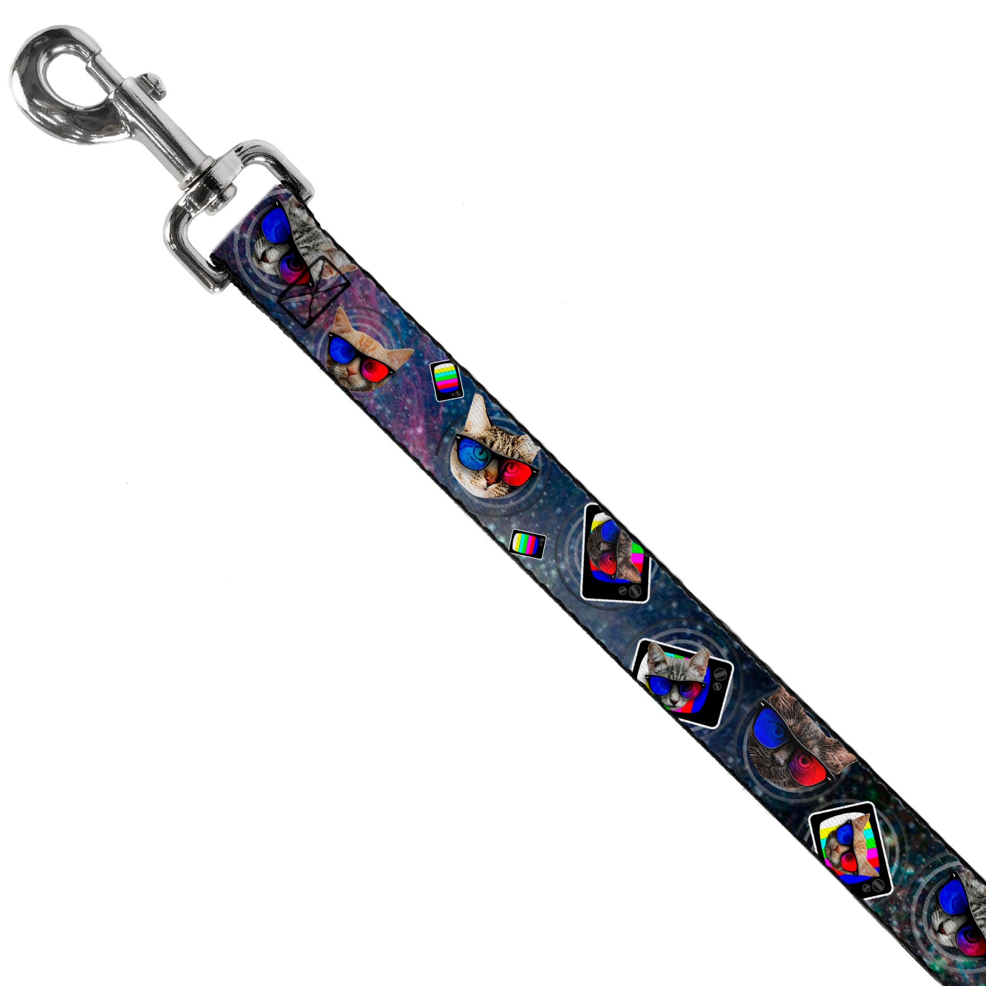 Dog Leash - 3-D TV Cats in Space Dog Leashes Buckle-Down
