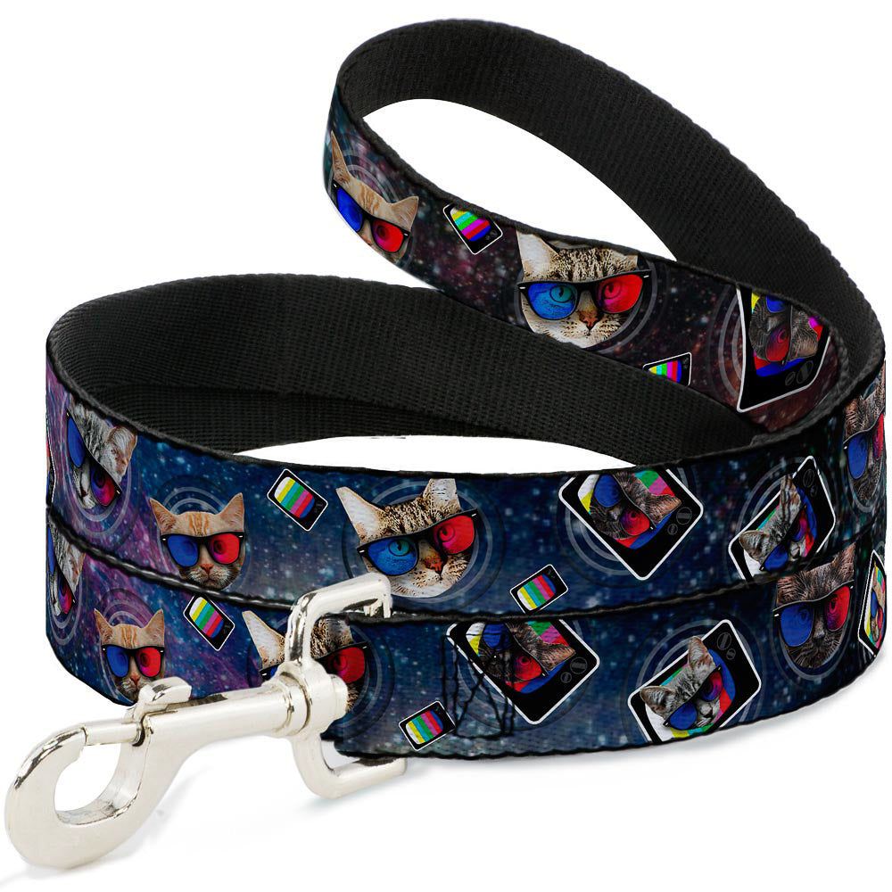 Dog Leash - 3-D TV Cats in Space Dog Leashes Buckle-Down