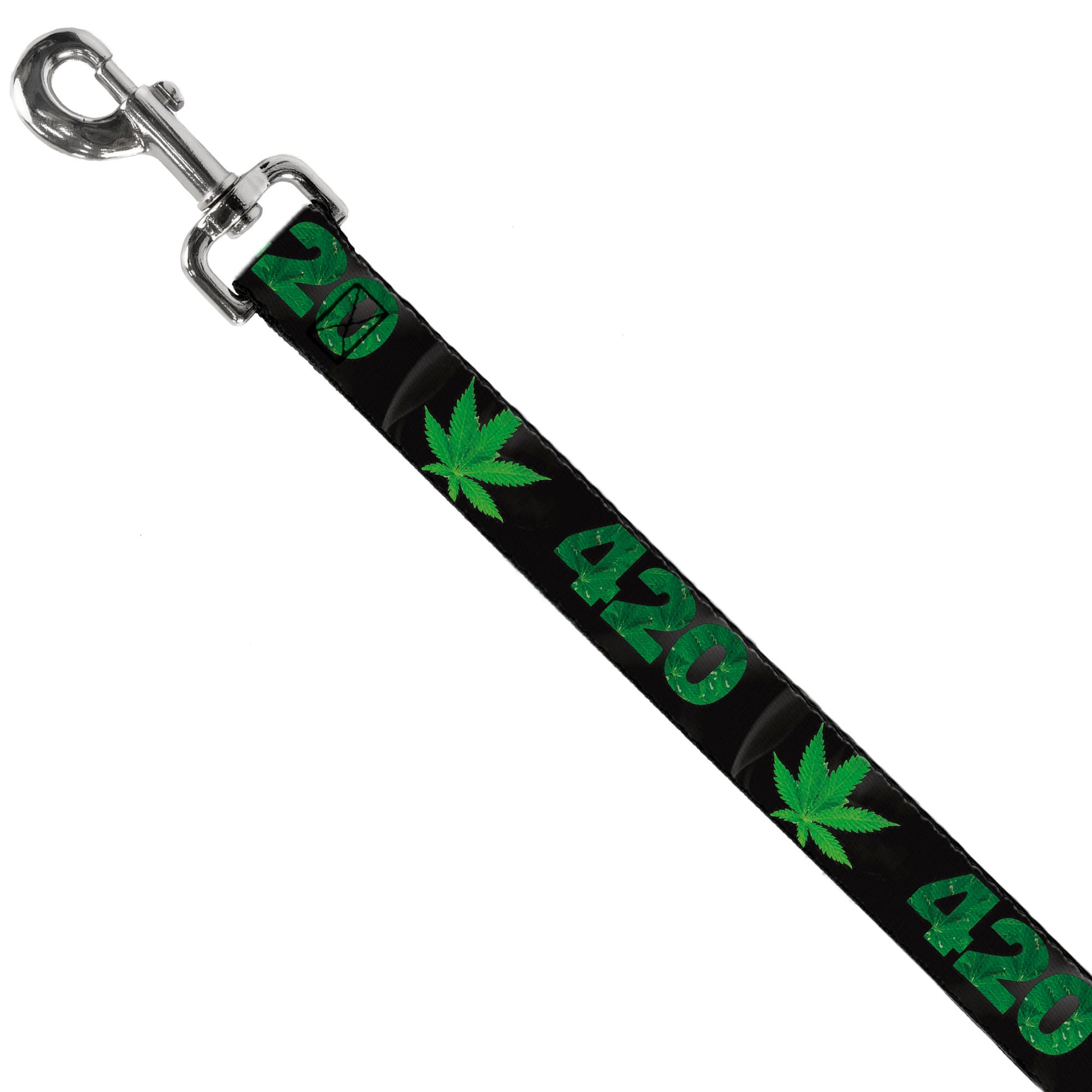 Buckle-Down Dog Leash - 420/Pot Leaf Black/Smoke/Green Dog Leashes Buckle-Down
