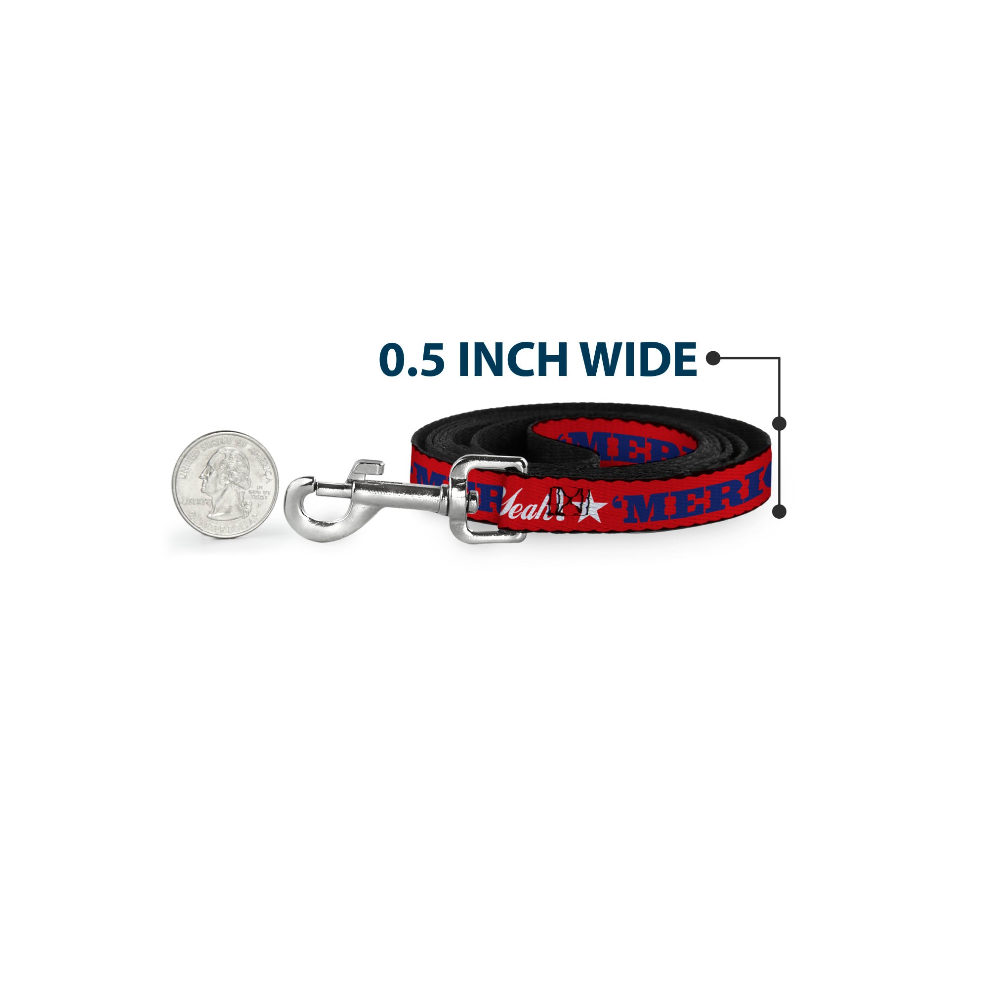 Dog Leash - 'MERICA FUCK YEAH!/Star Red/Blue/White Dog Leashes Buckle-Down