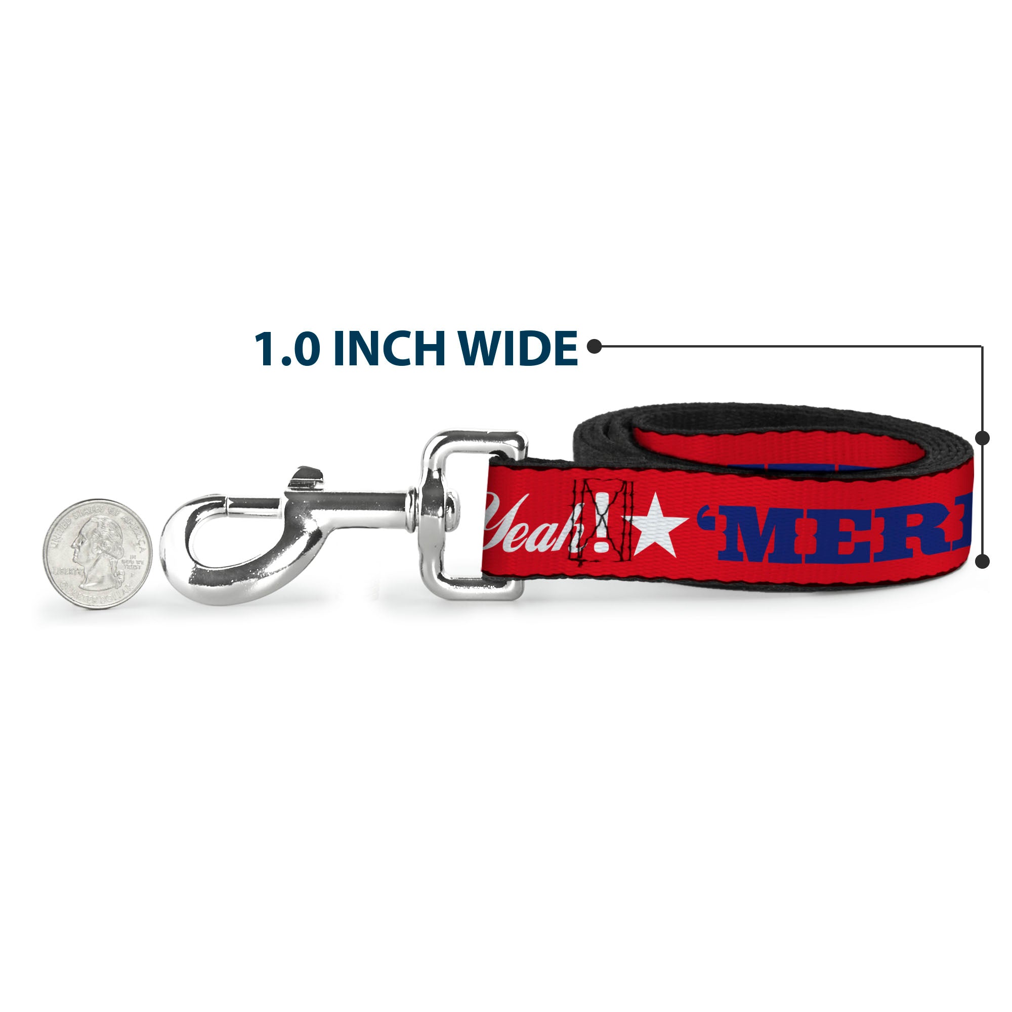 Dog Leash - 'MERICA FUCK YEAH!/Star Red/Blue/White Dog Leashes Buckle-Down