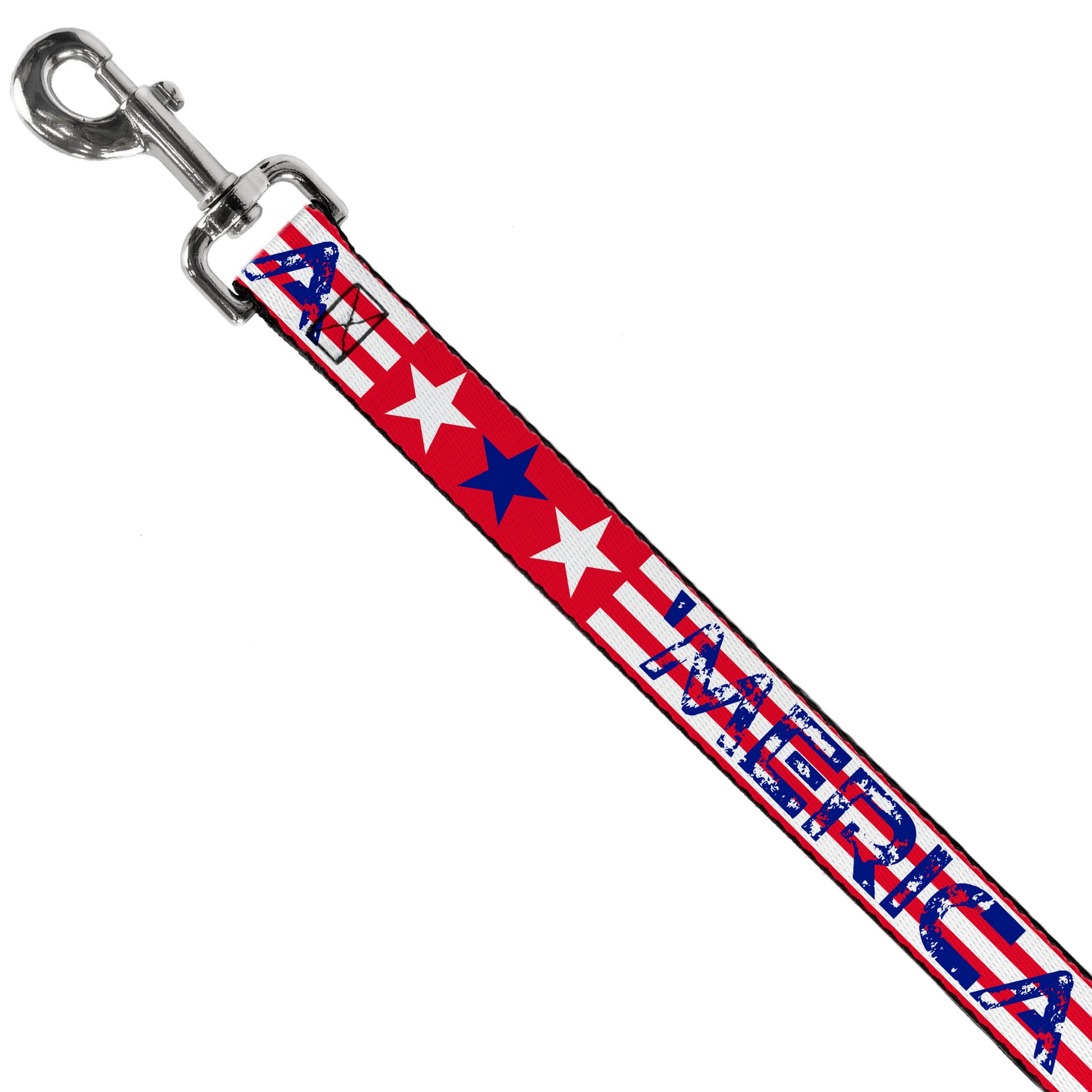 Dog Leash - 'MERICA Stripes/Stars Red/White/Blue Dog Leashes Buckle-Down