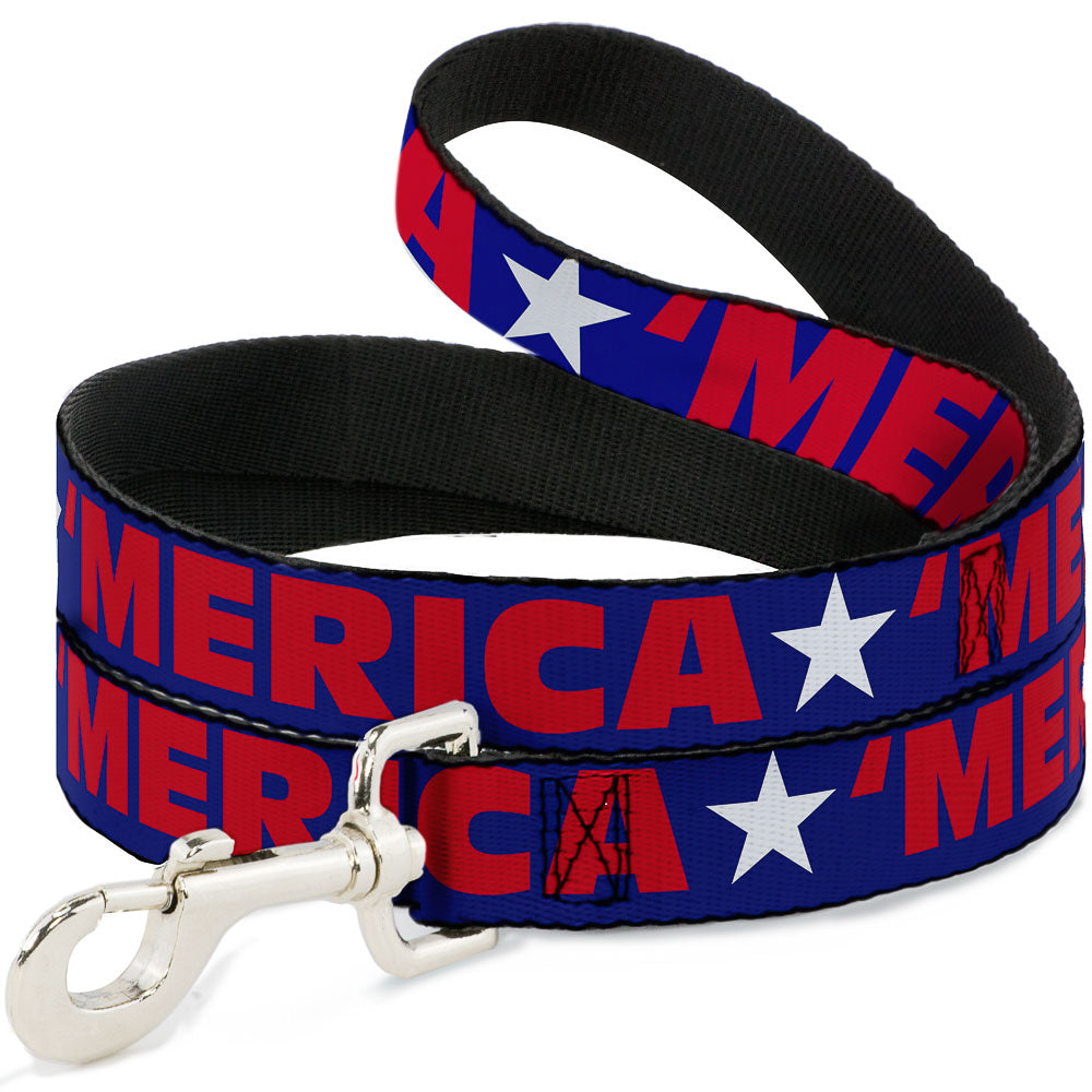 Dog Leash - 'MERICA/Star Blue/Red/White Dog Leashes Buckle-Down
