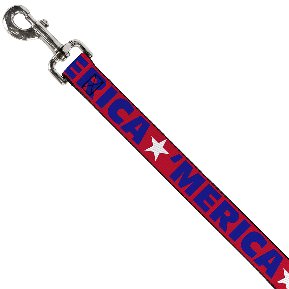 Dog Leash - 'MERICA/Star Red/Blue/White Dog Leashes Buckle-Down