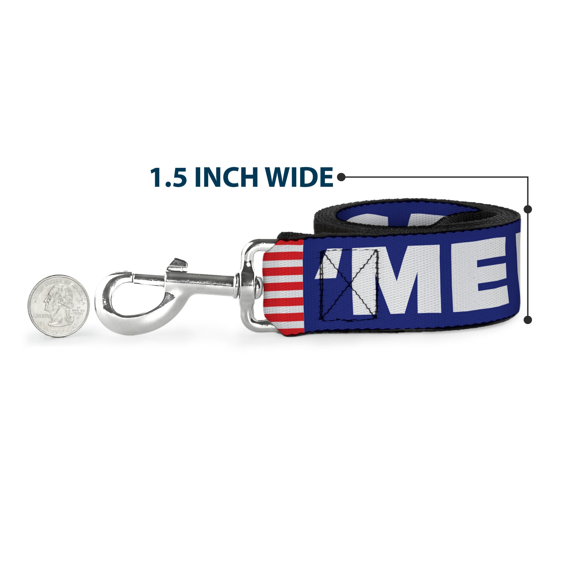 Dog Leash - 'MERICA/US Flag Blue/White/Red Dog Leashes Buckle-Down