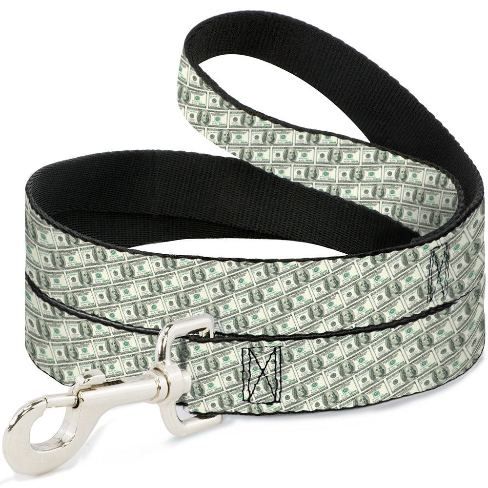 Dog Leash - 100 Dollar Bill Old Series 2006 Repeat Dog Leashes Buckle-Down