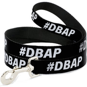 Dog Leash - #DBAP Hash Tag Text Black/White Dog Leashes Buckle-Down