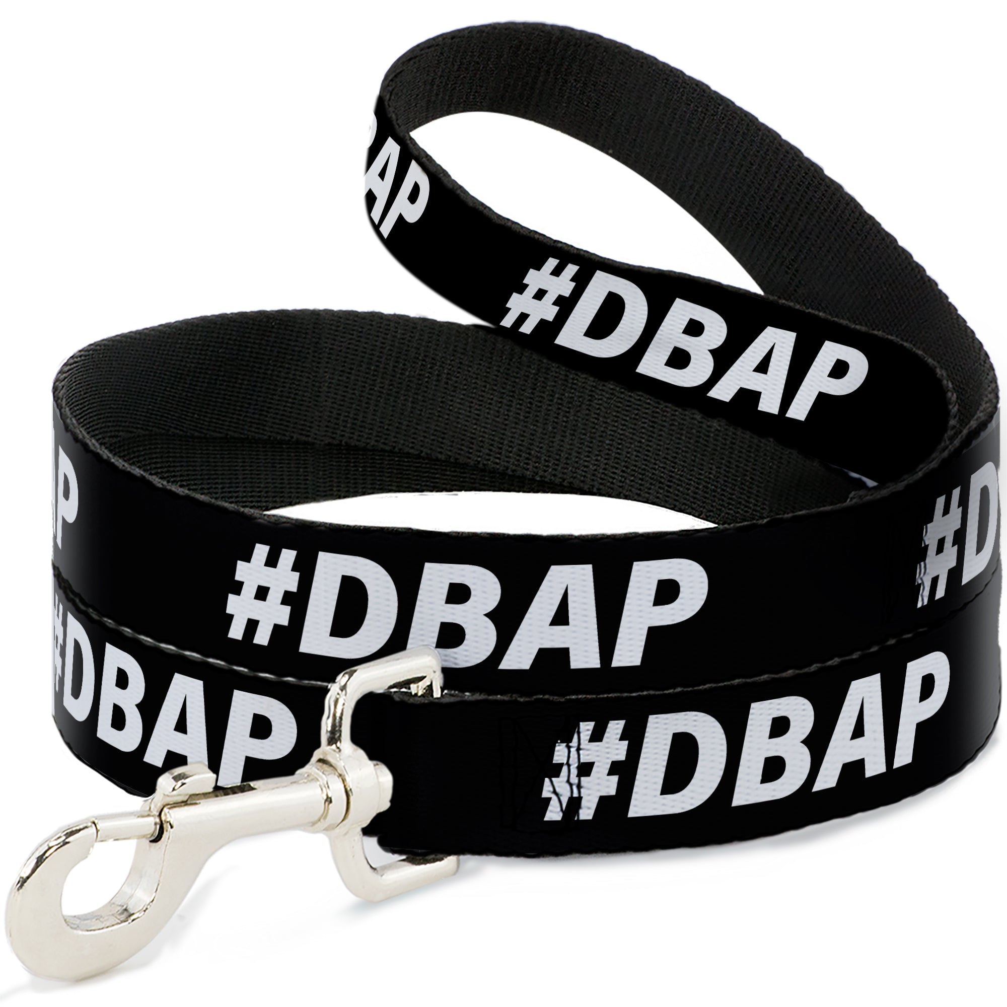 Dog Leash - #DBAP Hash Tag Text Black/White Dog Leashes Buckle-Down