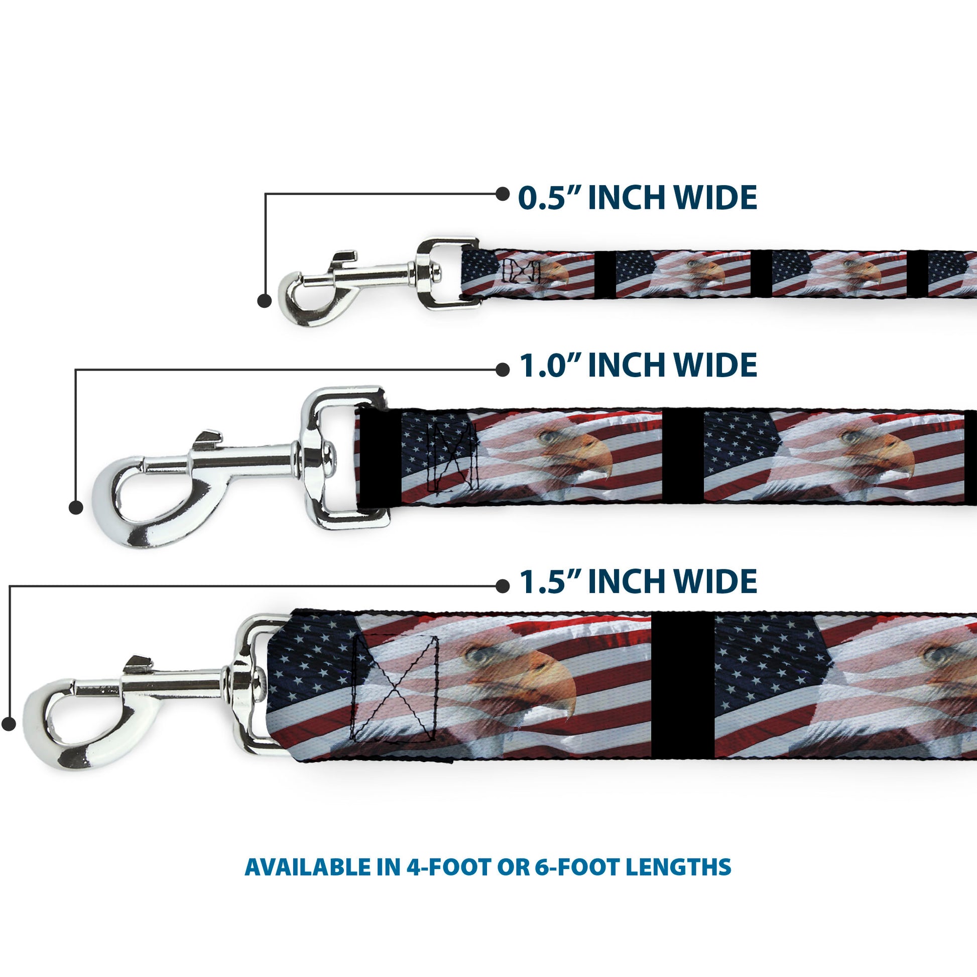 Dog Leash - American Eagle Flags Dog Leashes Buckle-Down