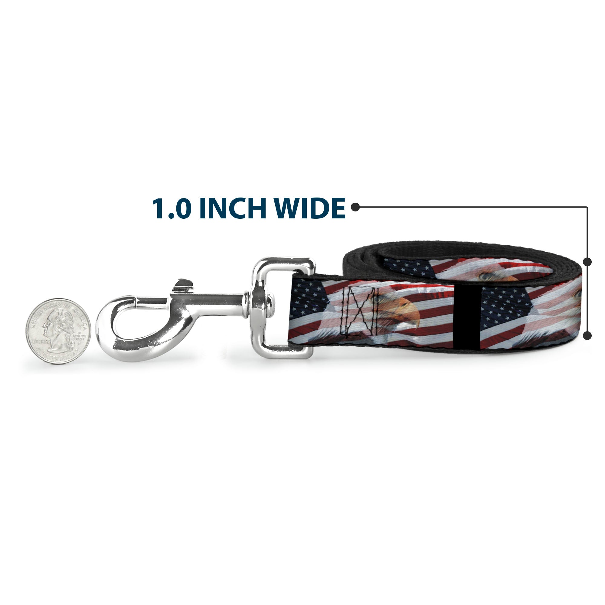 Dog Leash - American Eagle Flags Dog Leashes Buckle-Down