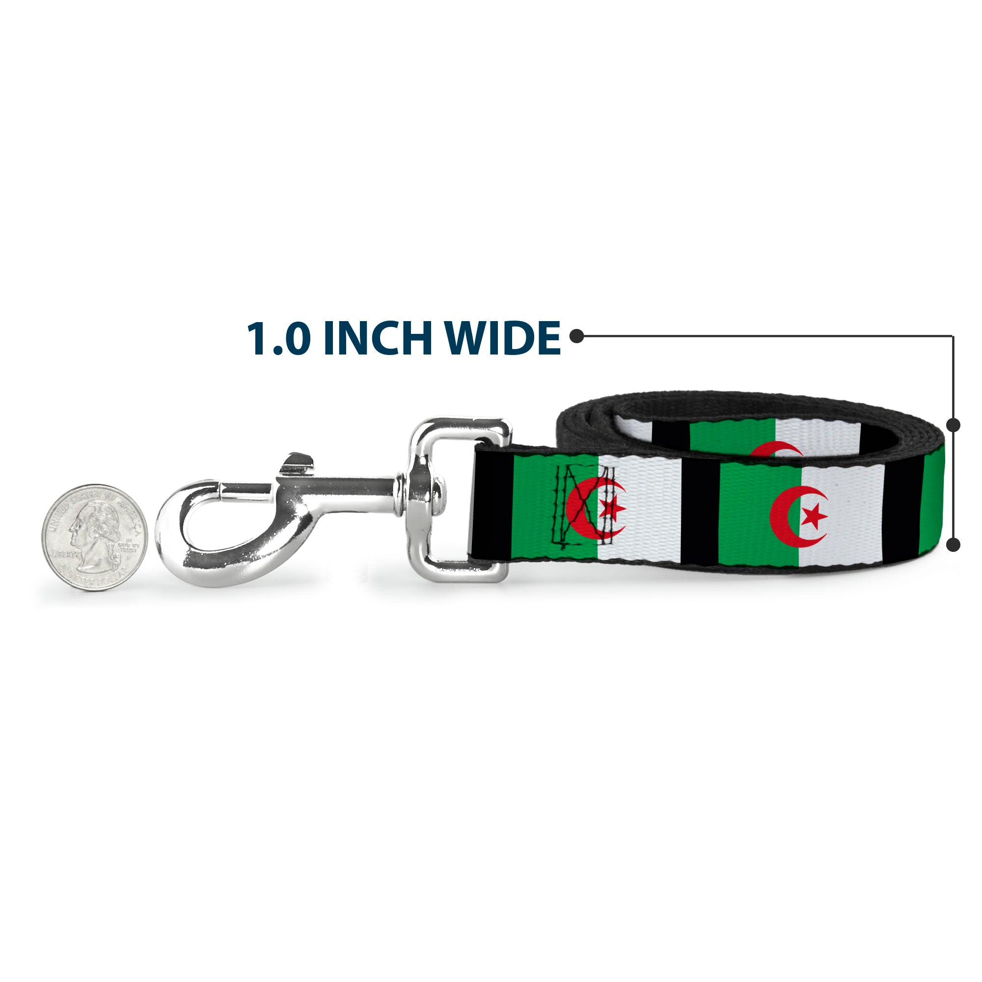Dog Leash - Algeria Flags Dog Leashes Buckle-Down