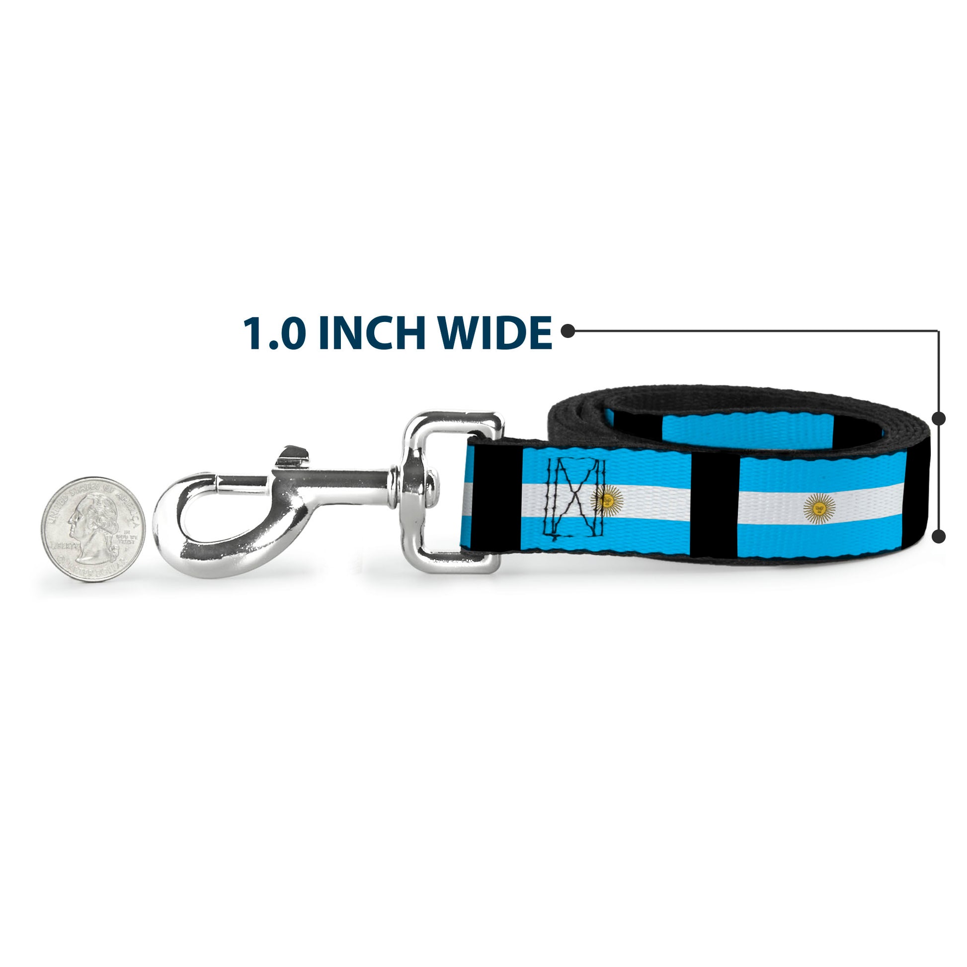Dog Leash - Argentina Flags Dog Leashes Buckle-Down