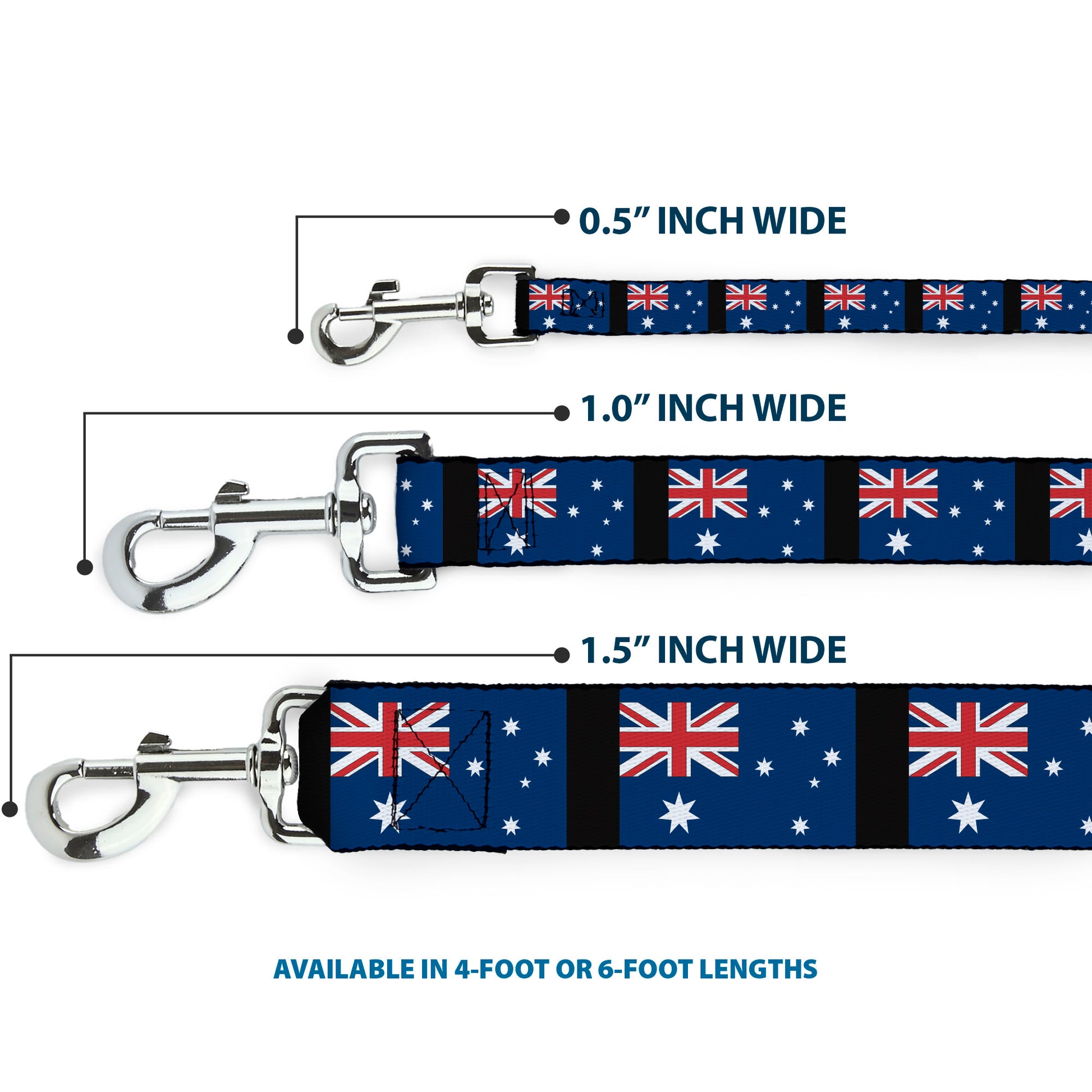 Dog Leash - Australia Flags Dog Leashes Buckle-Down