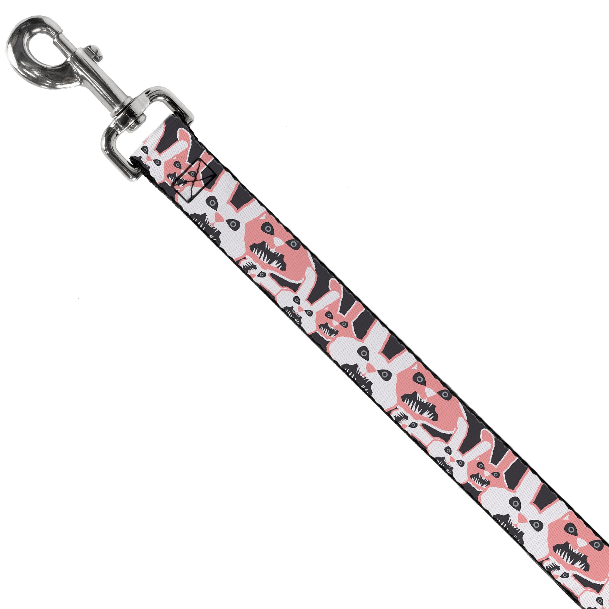 Dog Leash - Angry Bunnies Gray/Pinks Dog Leashes Buckle-Down