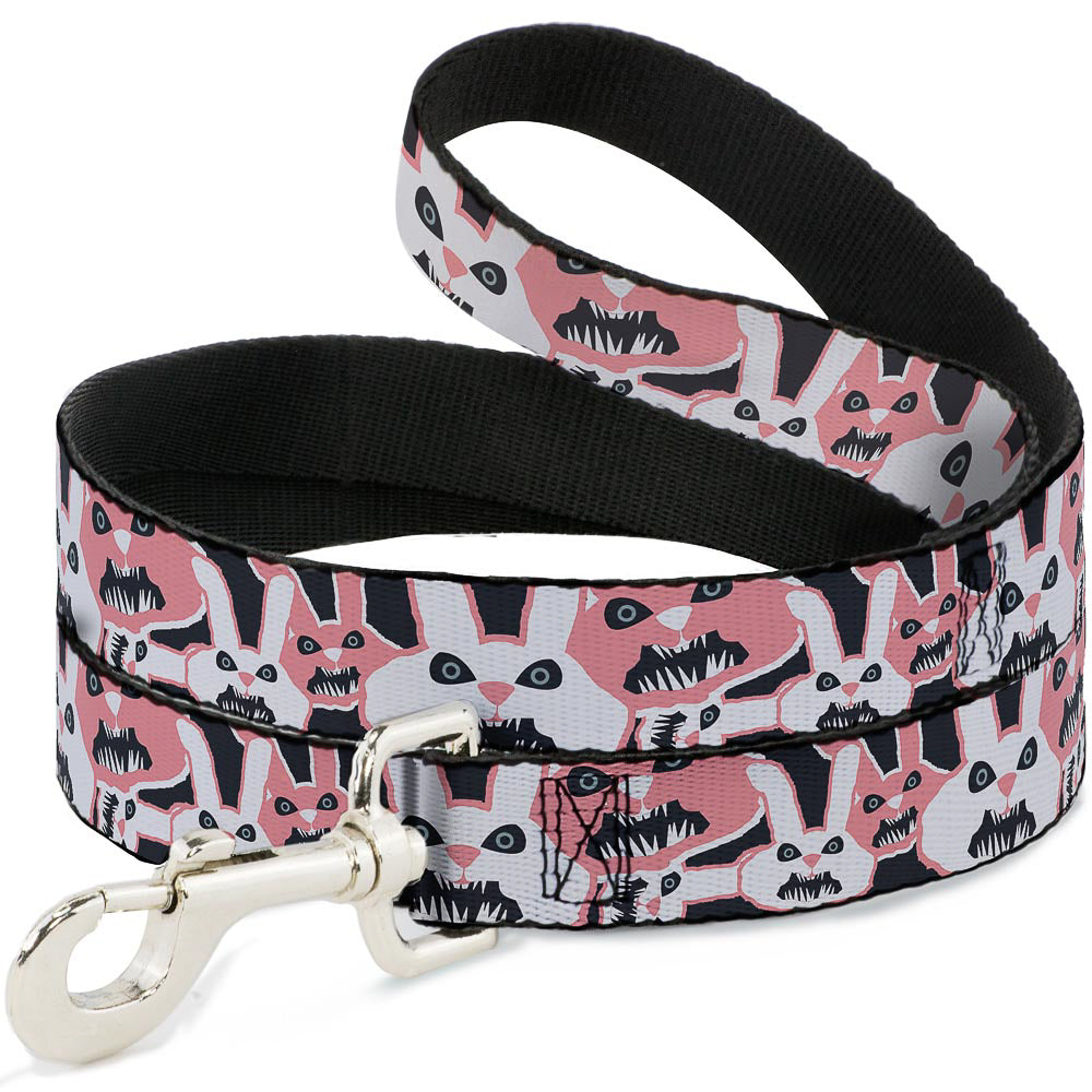 Dog Leash - Angry Bunnies Gray/Pinks Dog Leashes Buckle-Down