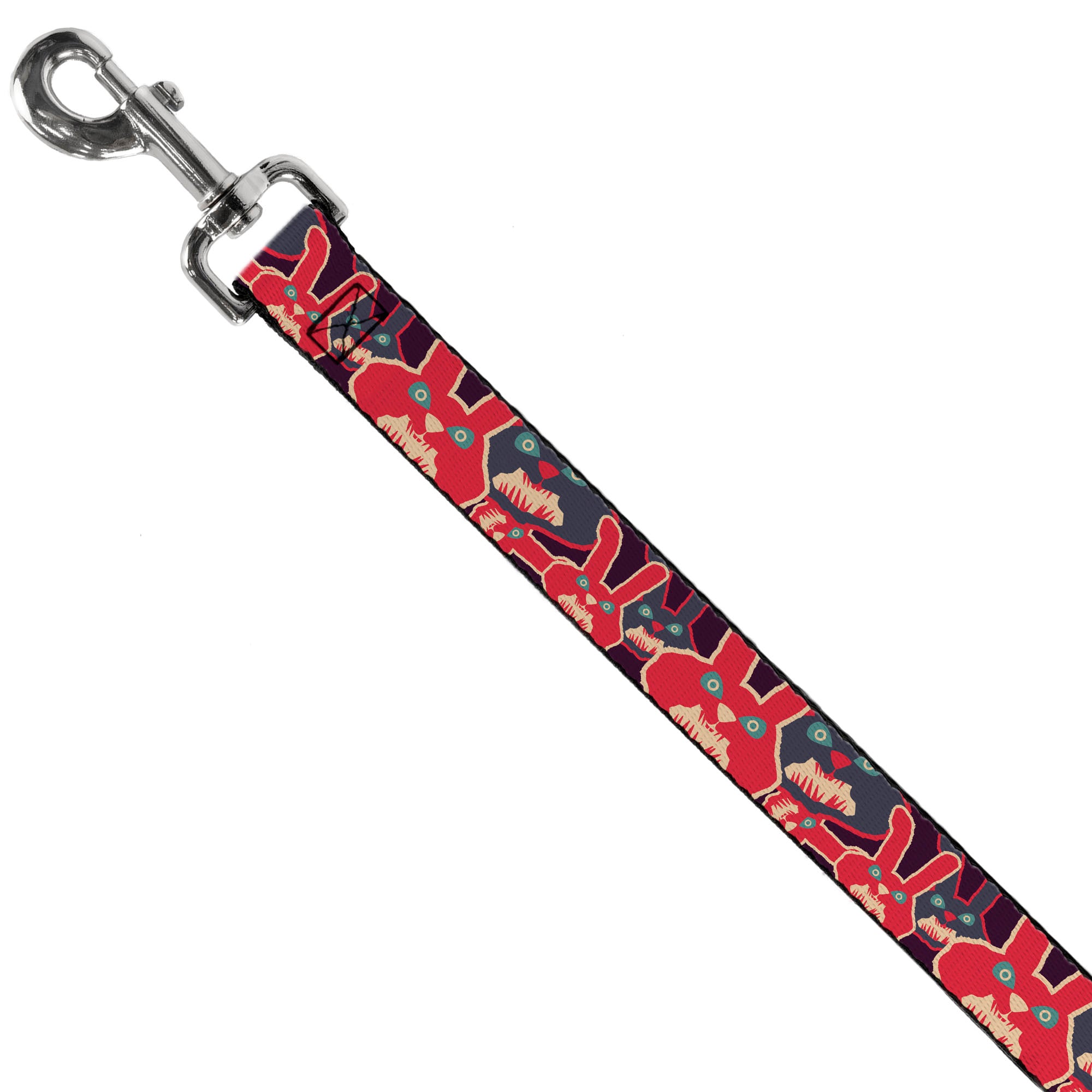 Dog Leash - Angry Bunnies Purple/Red/Blue Dog Leashes Buckle-Down