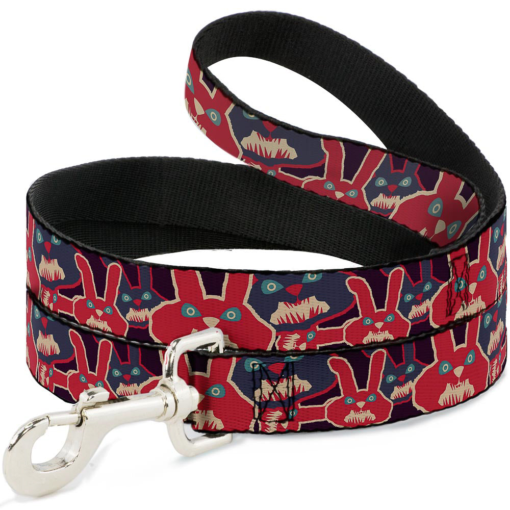 Dog Leash - Angry Bunnies Purple/Red/Blue Dog Leashes Buckle-Down