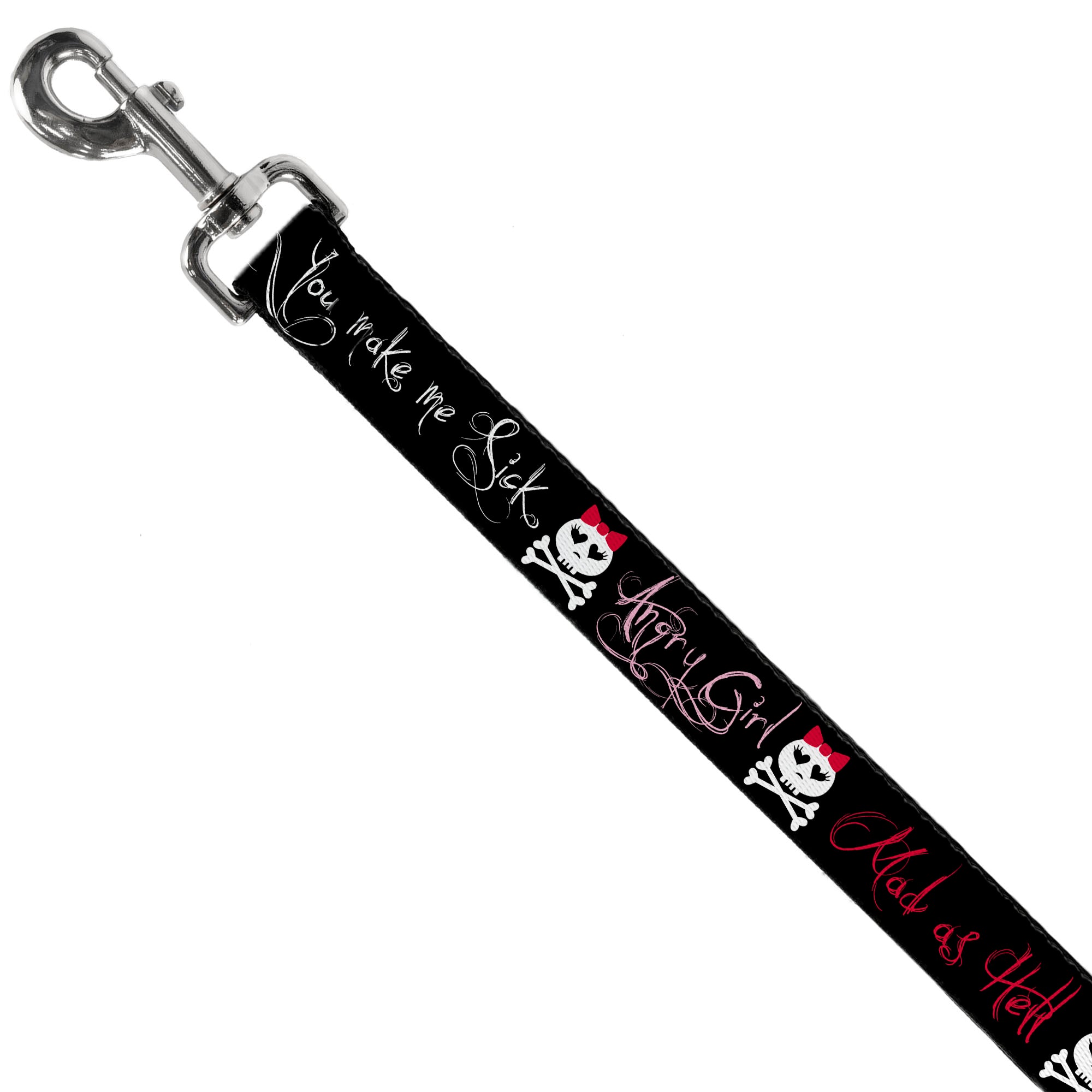 Dog Leash - Angry Girl/Mad As Hell/You Make Me Sick Dog Leashes Buckle-Down