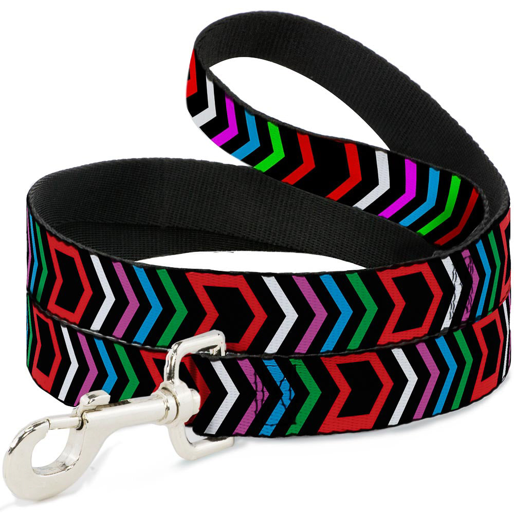 Dog Leash - Arrows Black/Multi Color Dog Leashes Buckle-Down