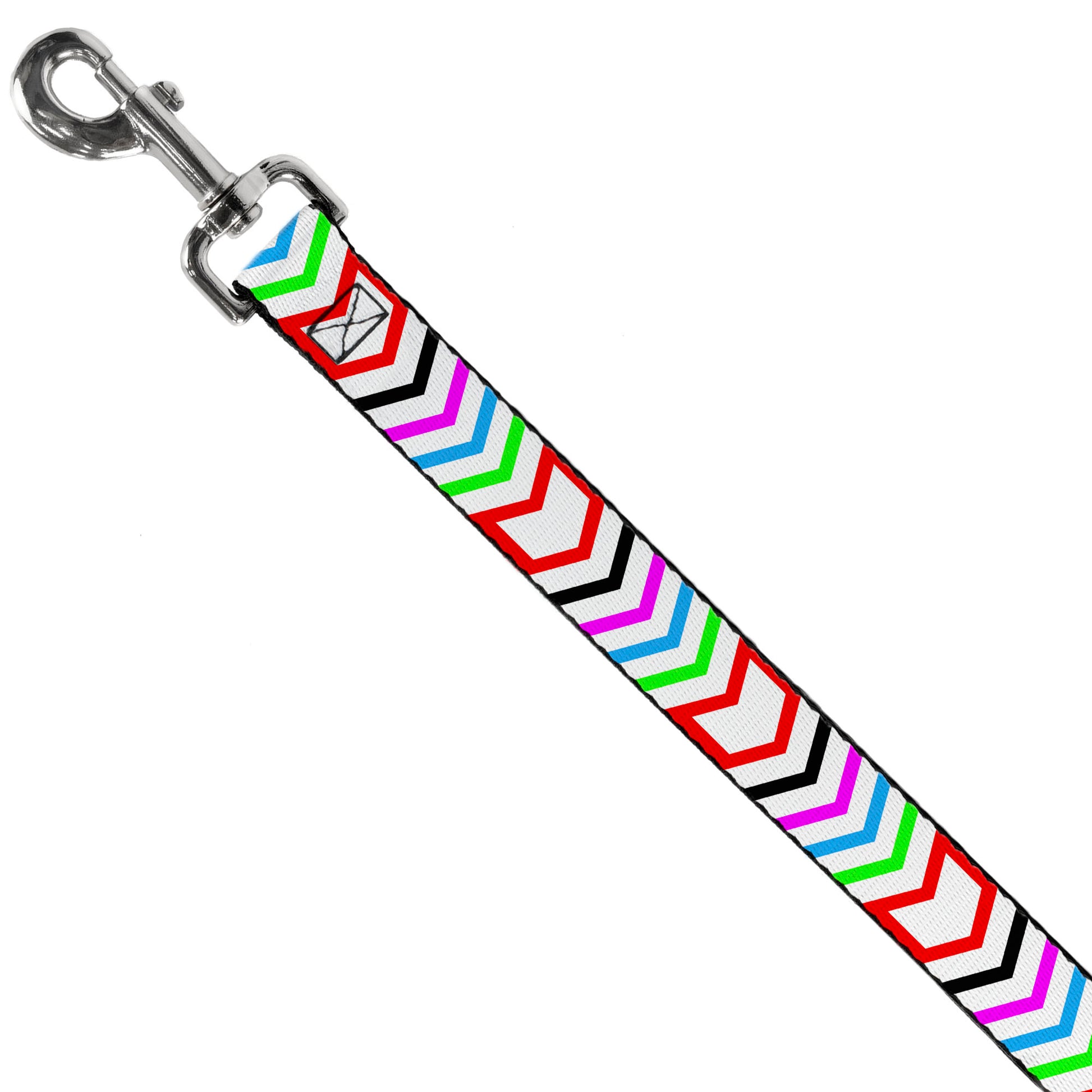 Dog Leash - Arrows White/Multi Color Dog Leashes Buckle-Down