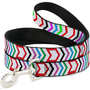 Dog Leash - Arrows White/Multi Color Dog Leashes Buckle-Down