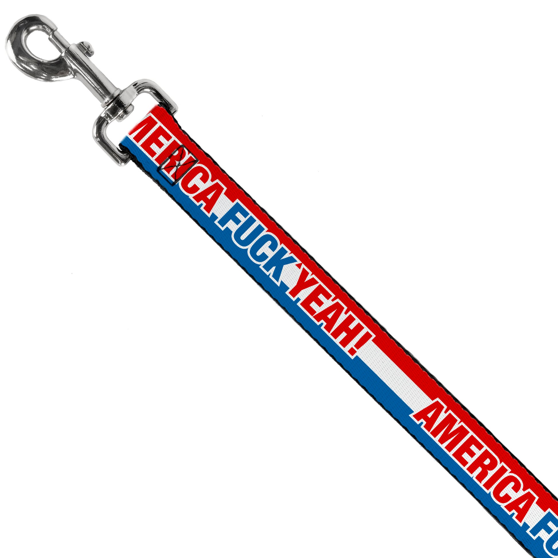 Dog Leash - AMERICA, FUCK YEA Red/White/Blue Dog Leashes Buckle-Down