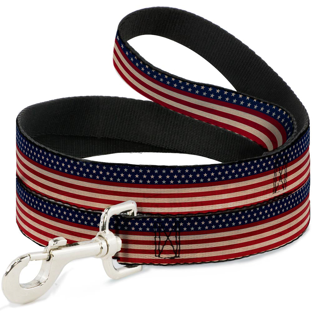 Dog Leash - American Flag Stripe Dog Leashes Buckle-Down
