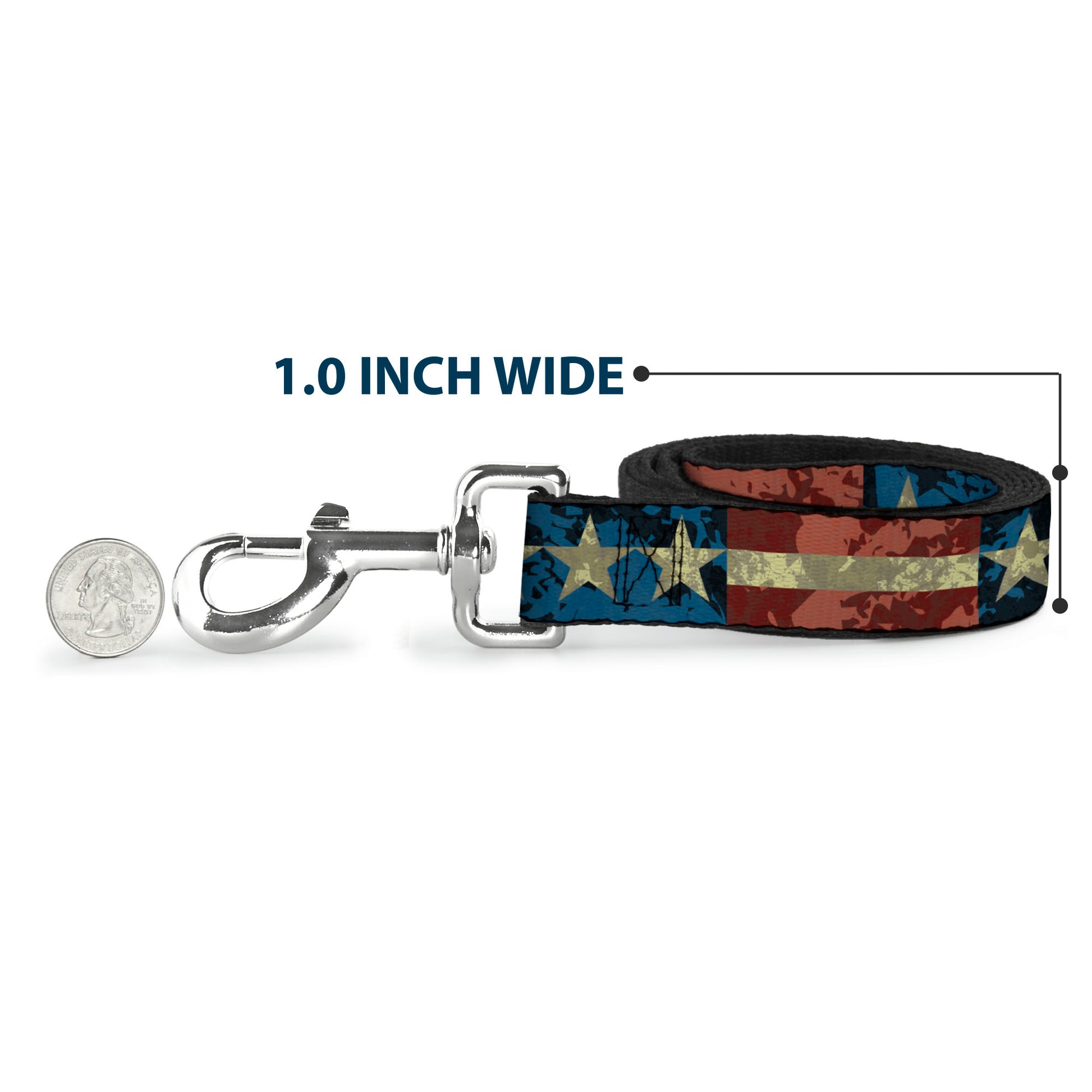 Dog Leash - Americana Vintage Stars & Stripes Dog Leashes Buckle-Down