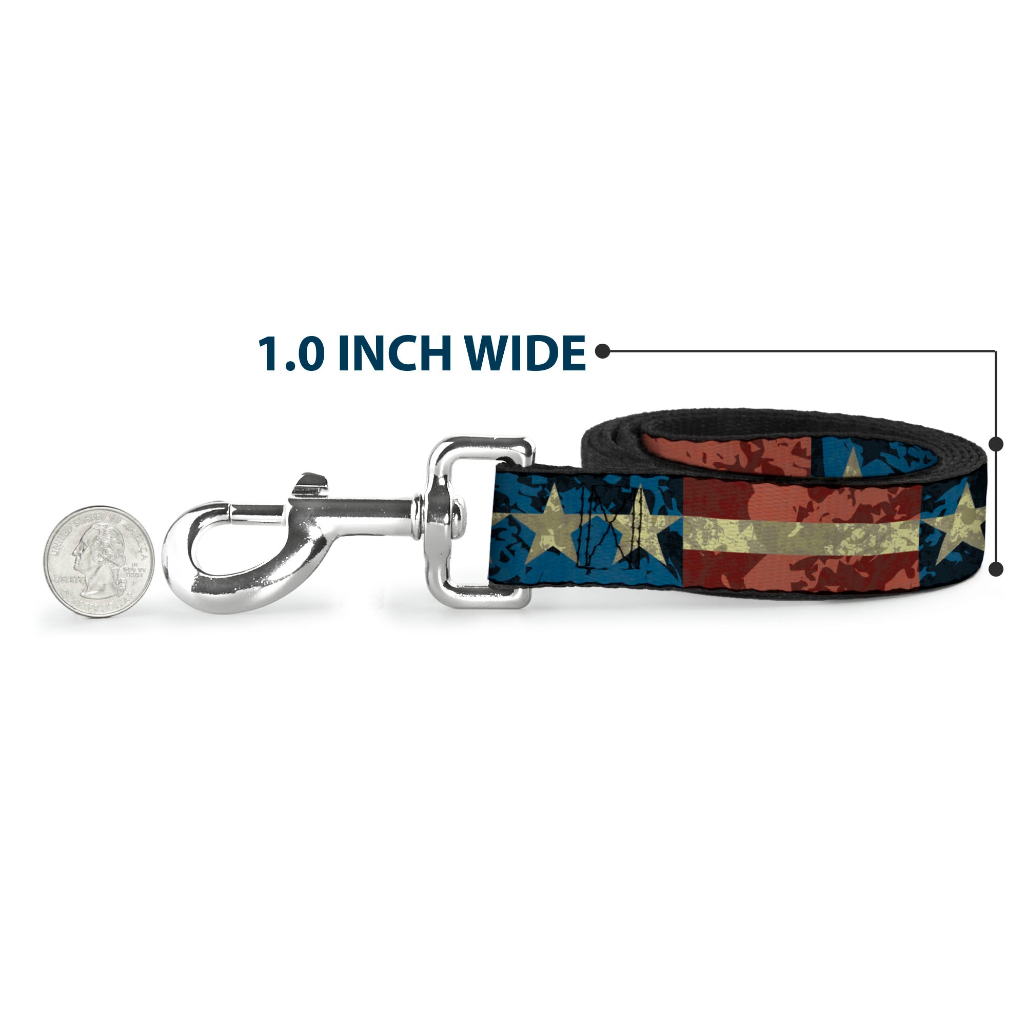 Dog Leash - Americana Vintage Stars & Stripes Dog Leashes Buckle-Down