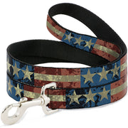 Dog Leash - Americana Vintage Stars & Stripes Dog Leashes Buckle-Down