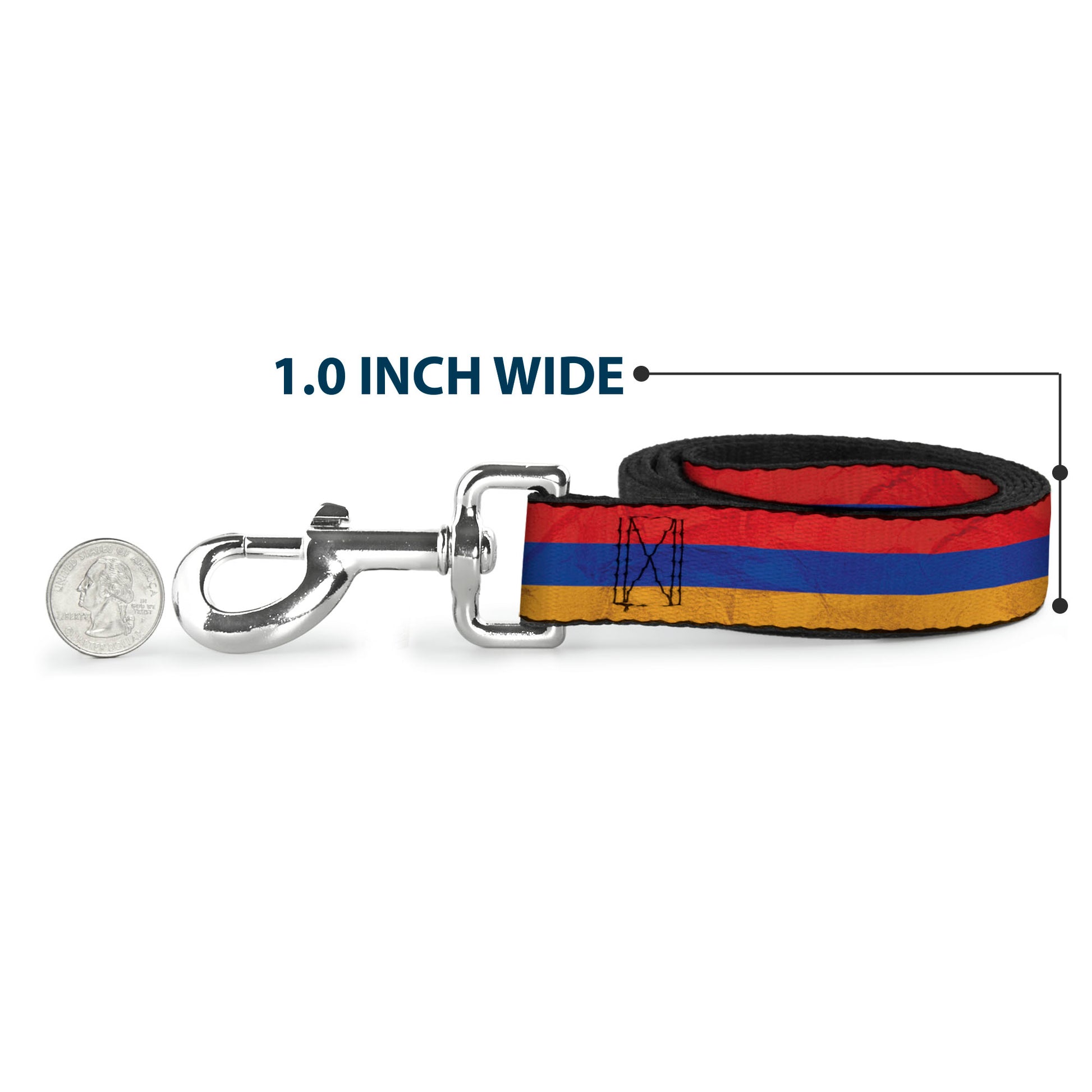 Dog Leash - Armenia Flag Distressed Dog Leashes Buckle-Down
