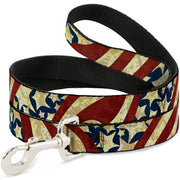 Dog Leash - Americana Diagonal Vintage Stars & Stripes2 Dog Leashes Buckle-Down