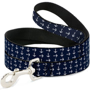 Dog Leash - Anchors Navy/White Dog Leashes Buckle-Down