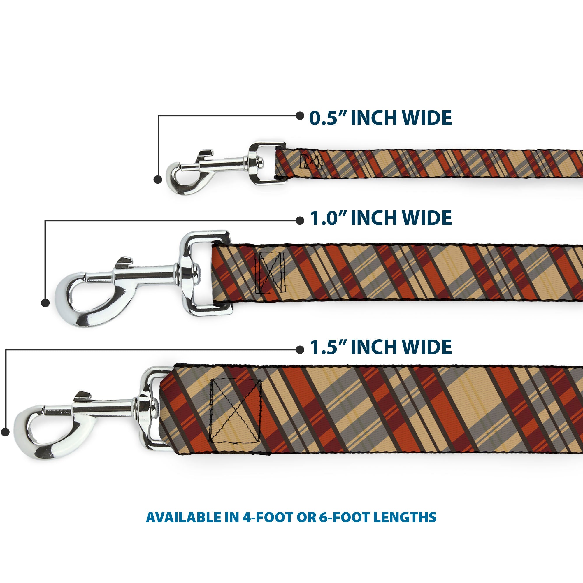 Dog Leash - Americana Plaid X Dog Leashes Buckle-Down