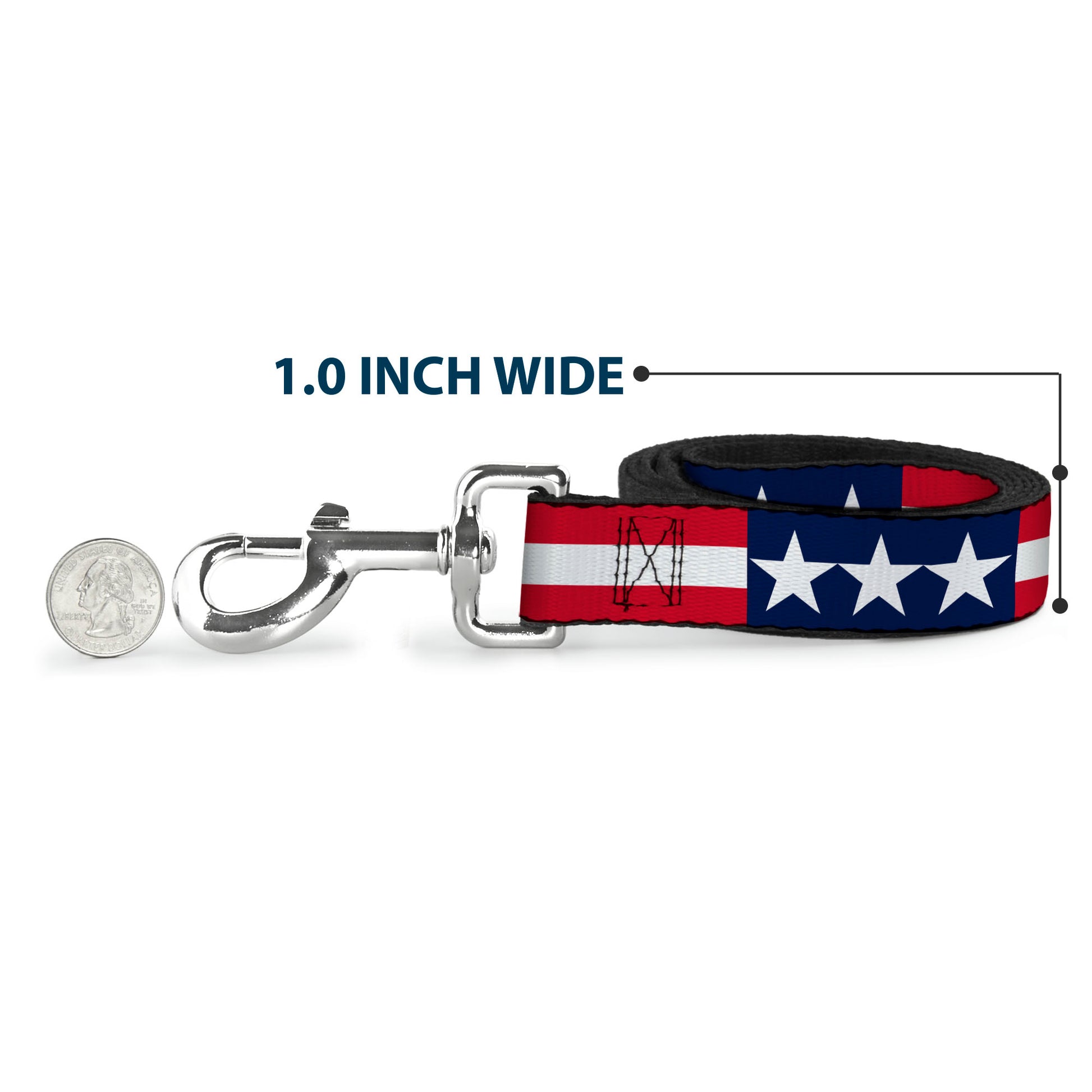 Dog Leash - Americana Stars & Stripes Dog Leashes Buckle-Down
