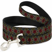 Dog Leash - Aboriginal Black/Cream/Multi Color Dog Leashes Buckle-Down