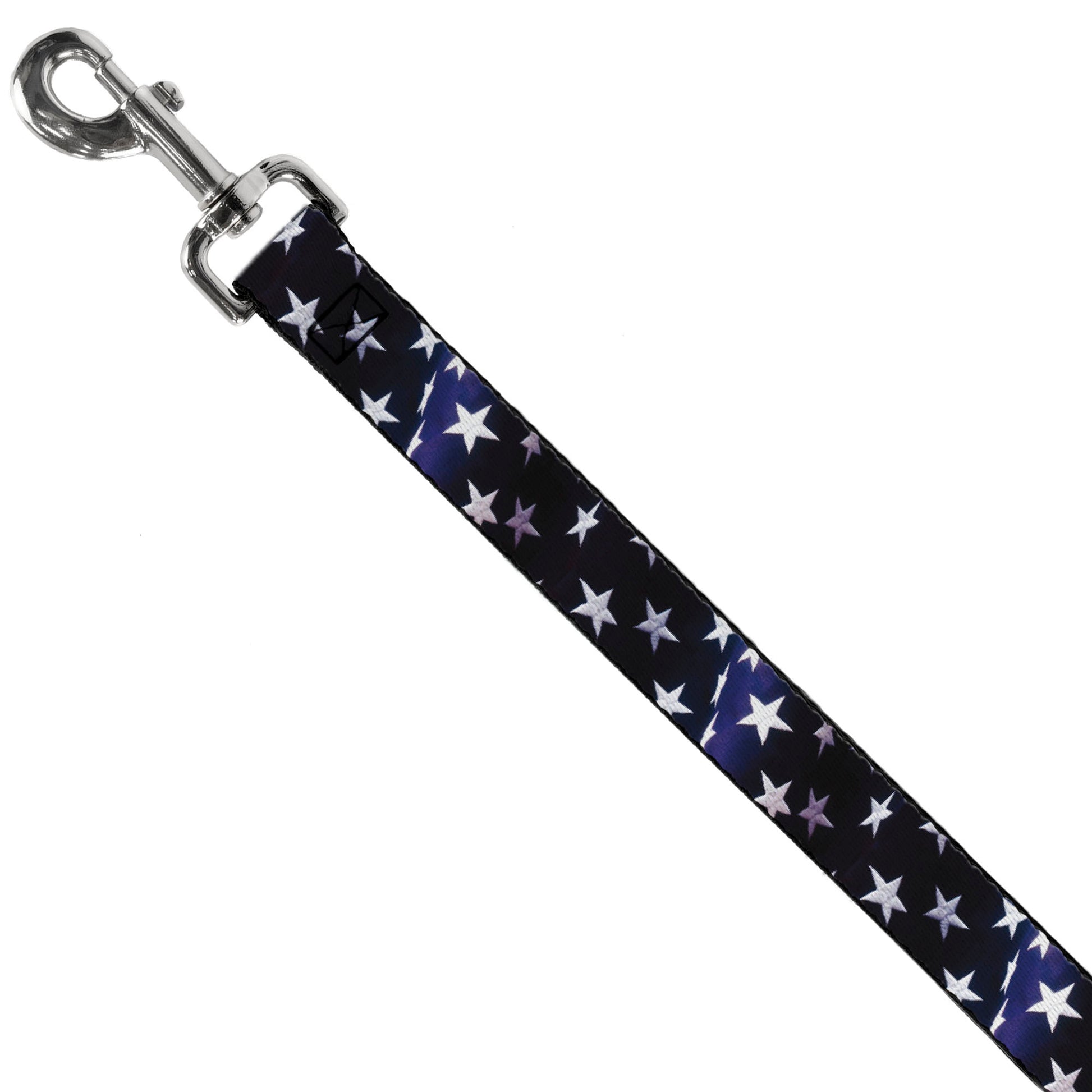 Dog Leash - American Flag Vivid Stars Blue/White Dog Leashes Buckle-Down