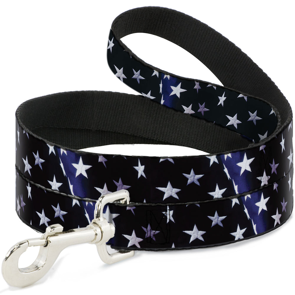 Dog Leash - American Flag Vivid Stars Blue/White Dog Leashes Buckle-Down
