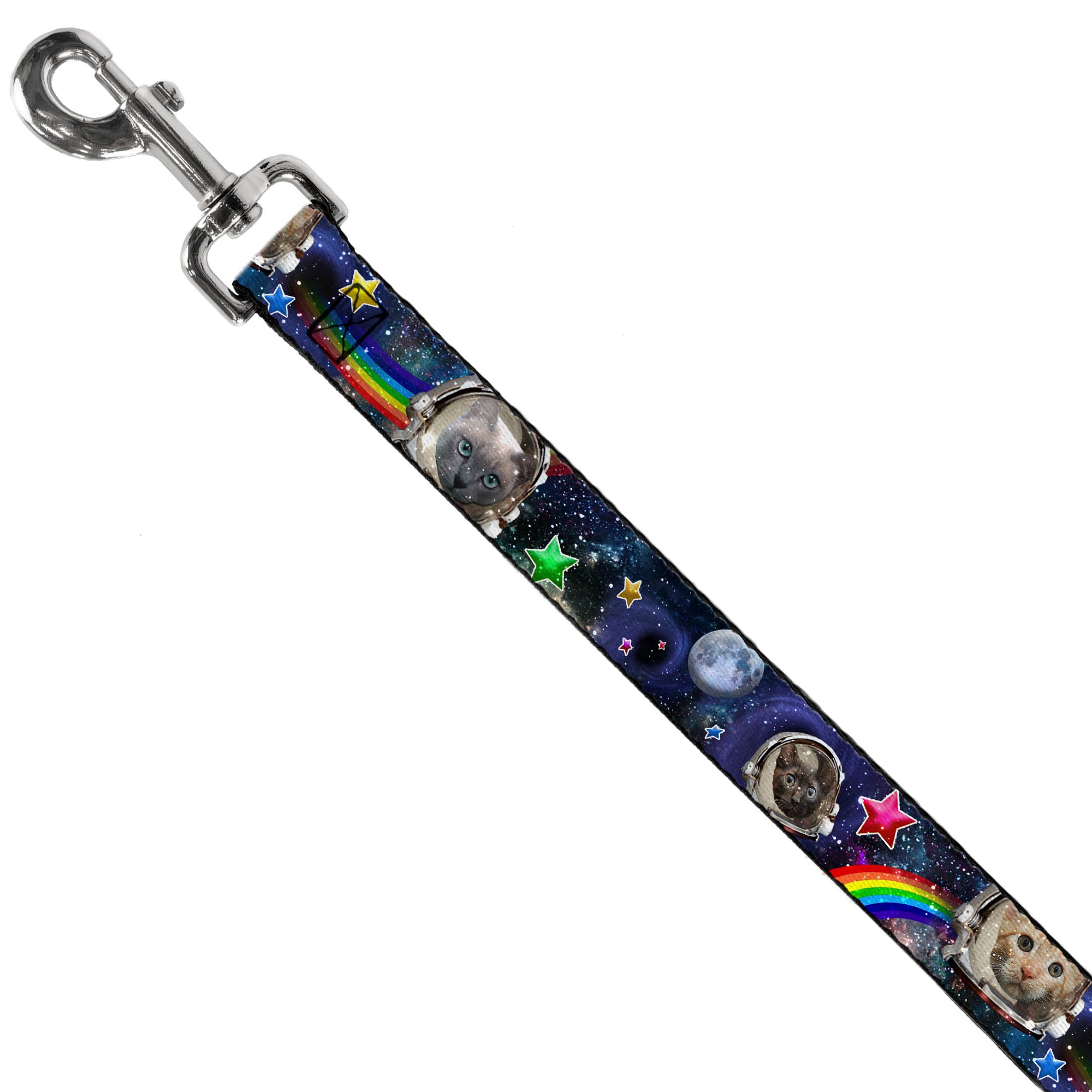Dog Leash - Astronaut Cats in Space/Rainbows/Stars Dog Leashes Buckle-Down