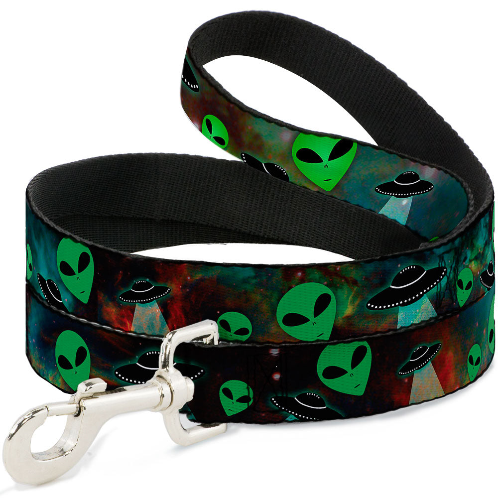 Dog Leash - Aliens & UFO's Galaxy/Green/Black/White Dog Leashes Buckle-Down