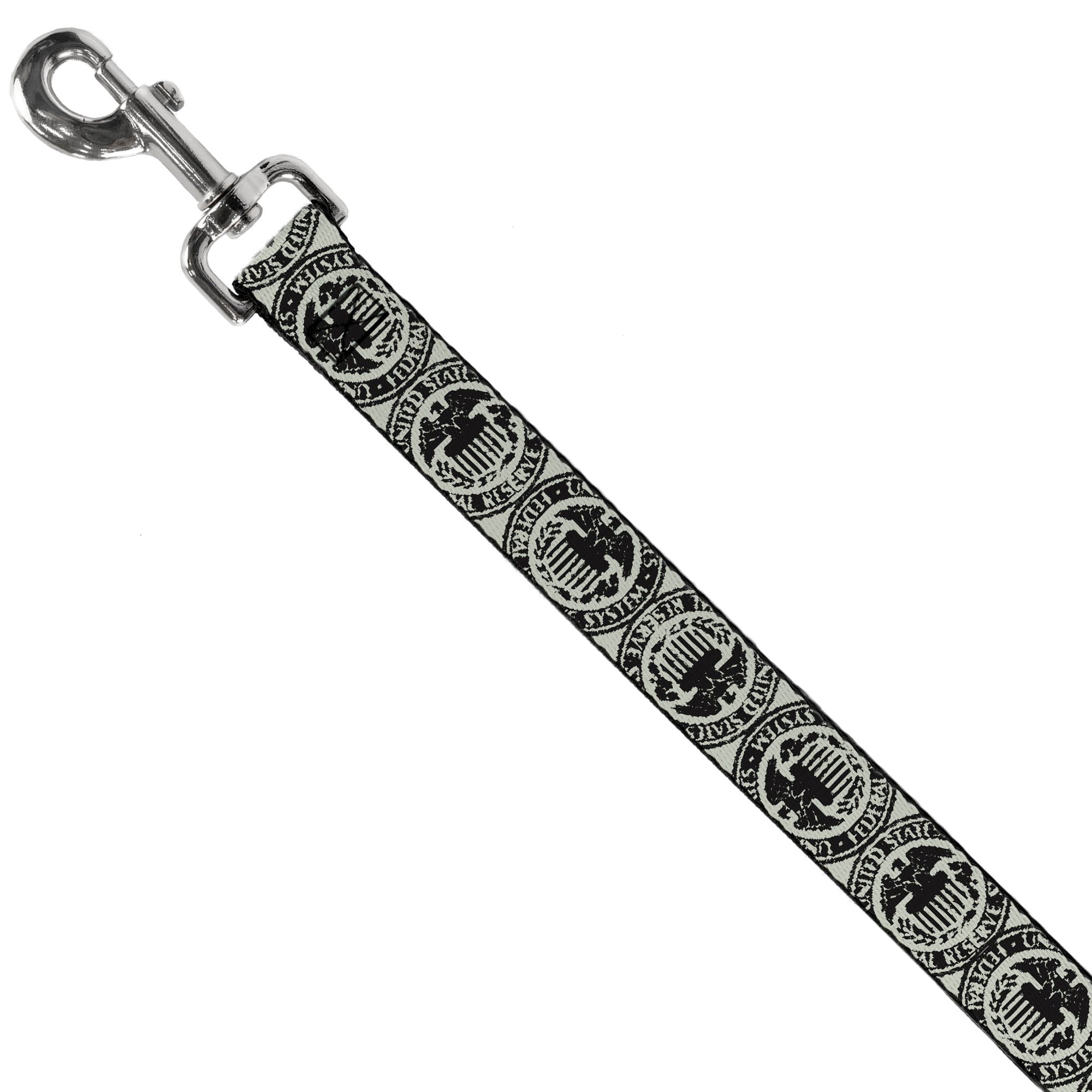 Dog Leash - Americana Federal Reserve Seal Weathered Gray/Black Dog Leashes Buckle-Down