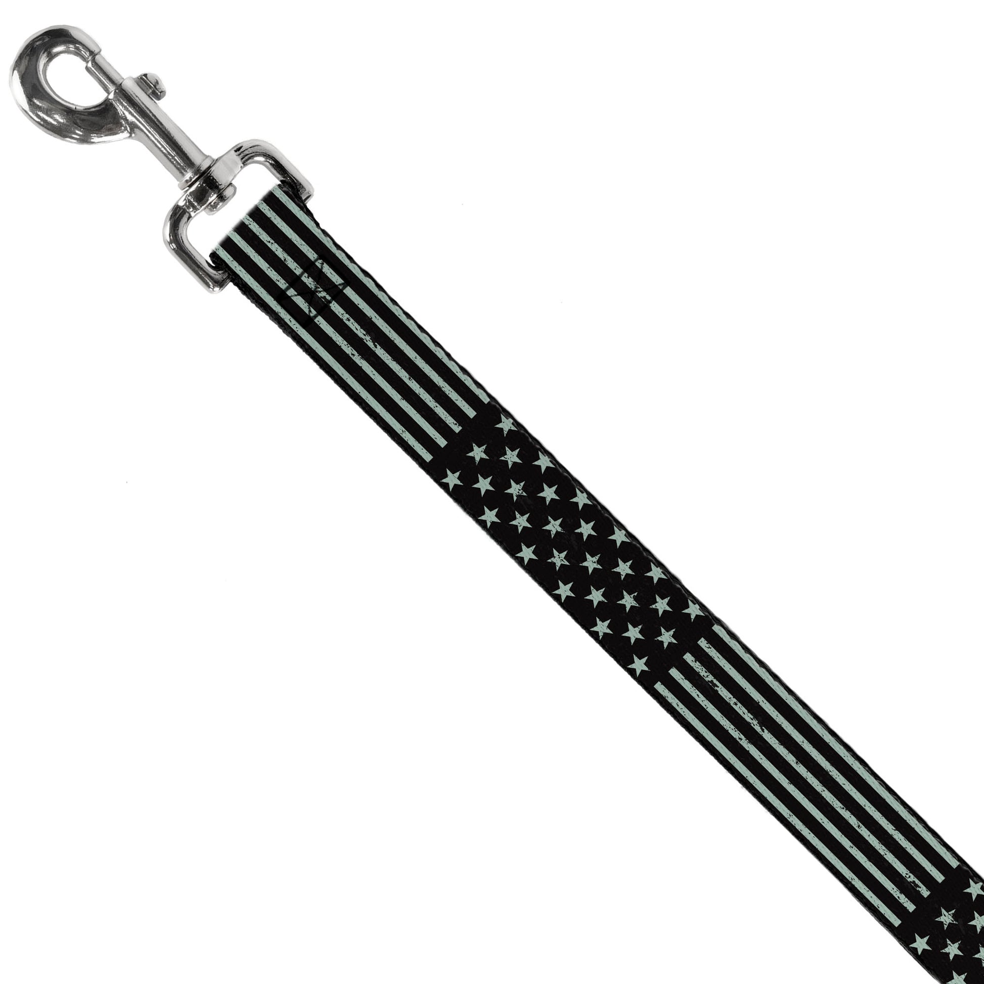 Dog Leash - Americana Stars & Stripes2 Weathered Black/Gray Dog Leashes Buckle-Down