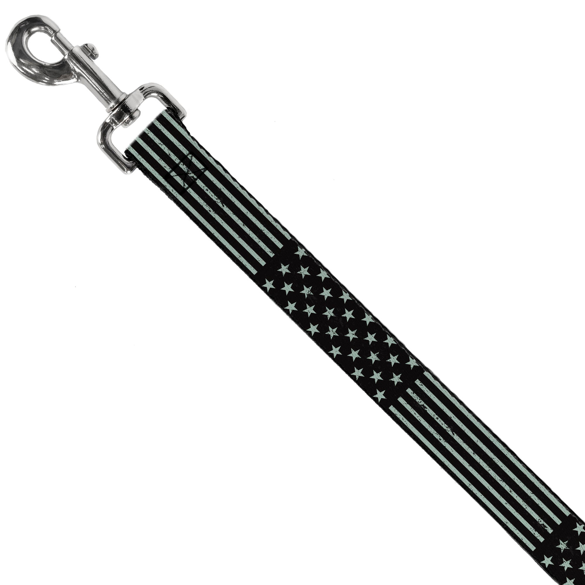 Dog Leash - Americana Stars & Stripes2 Weathered Black/Gray Dog Leashes Buckle-Down